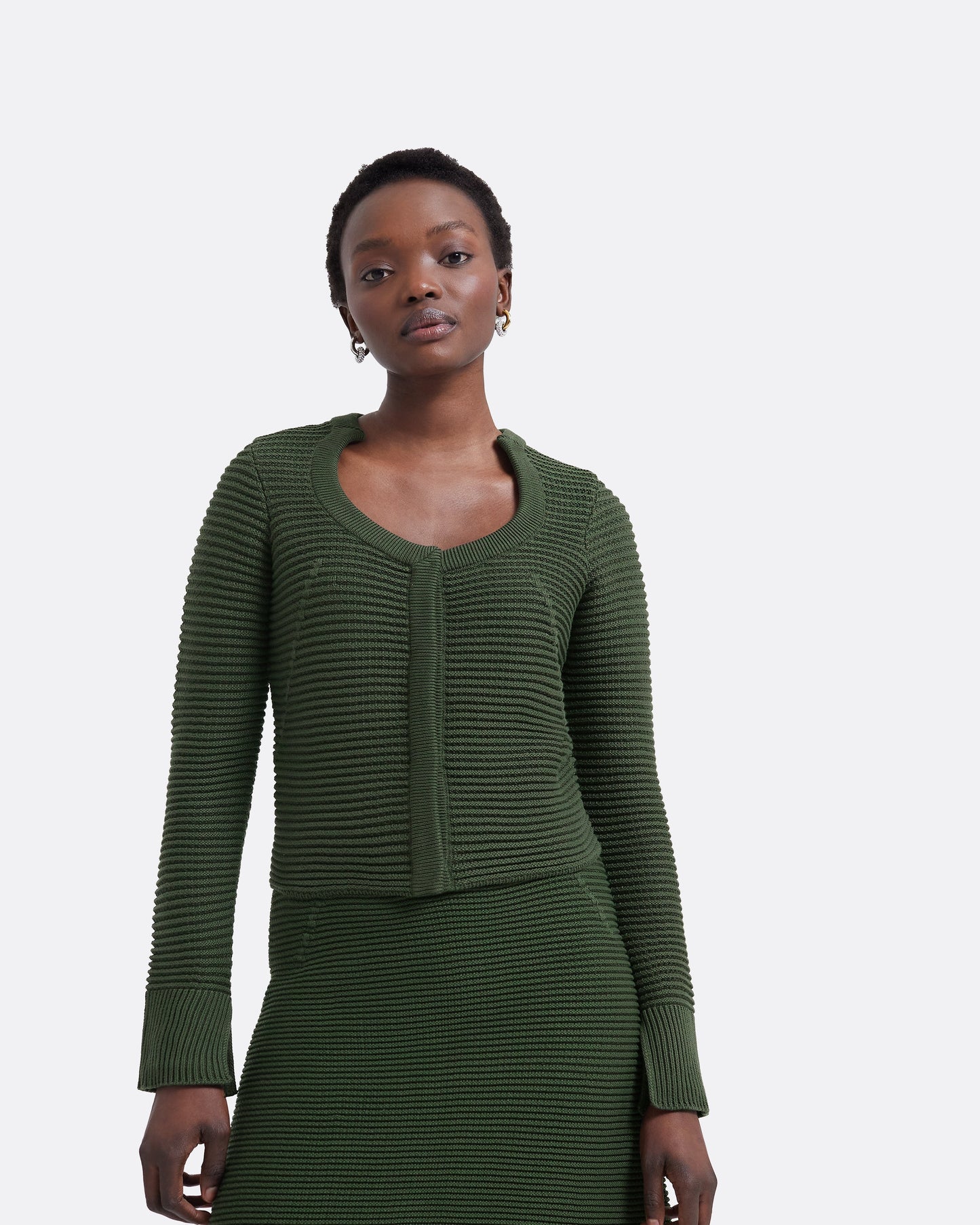 Karlotta Olive Crochet Jacket