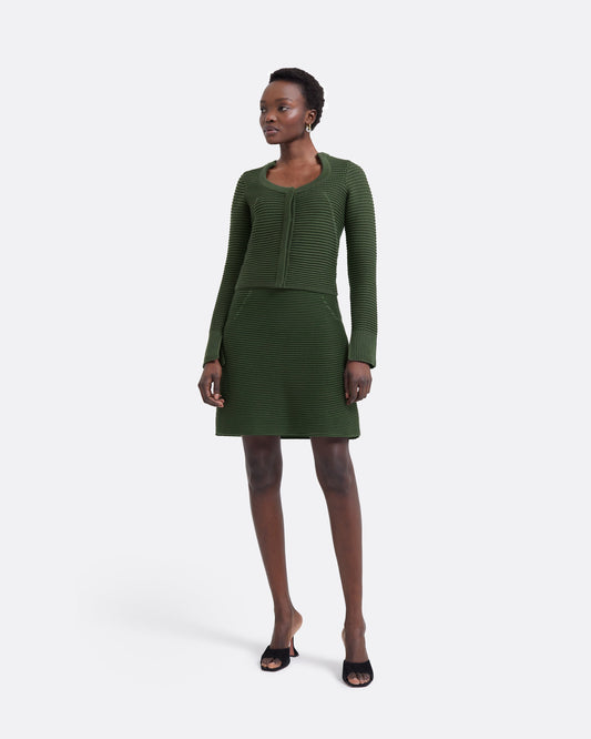 Karlotta Olive Crochet Jacket