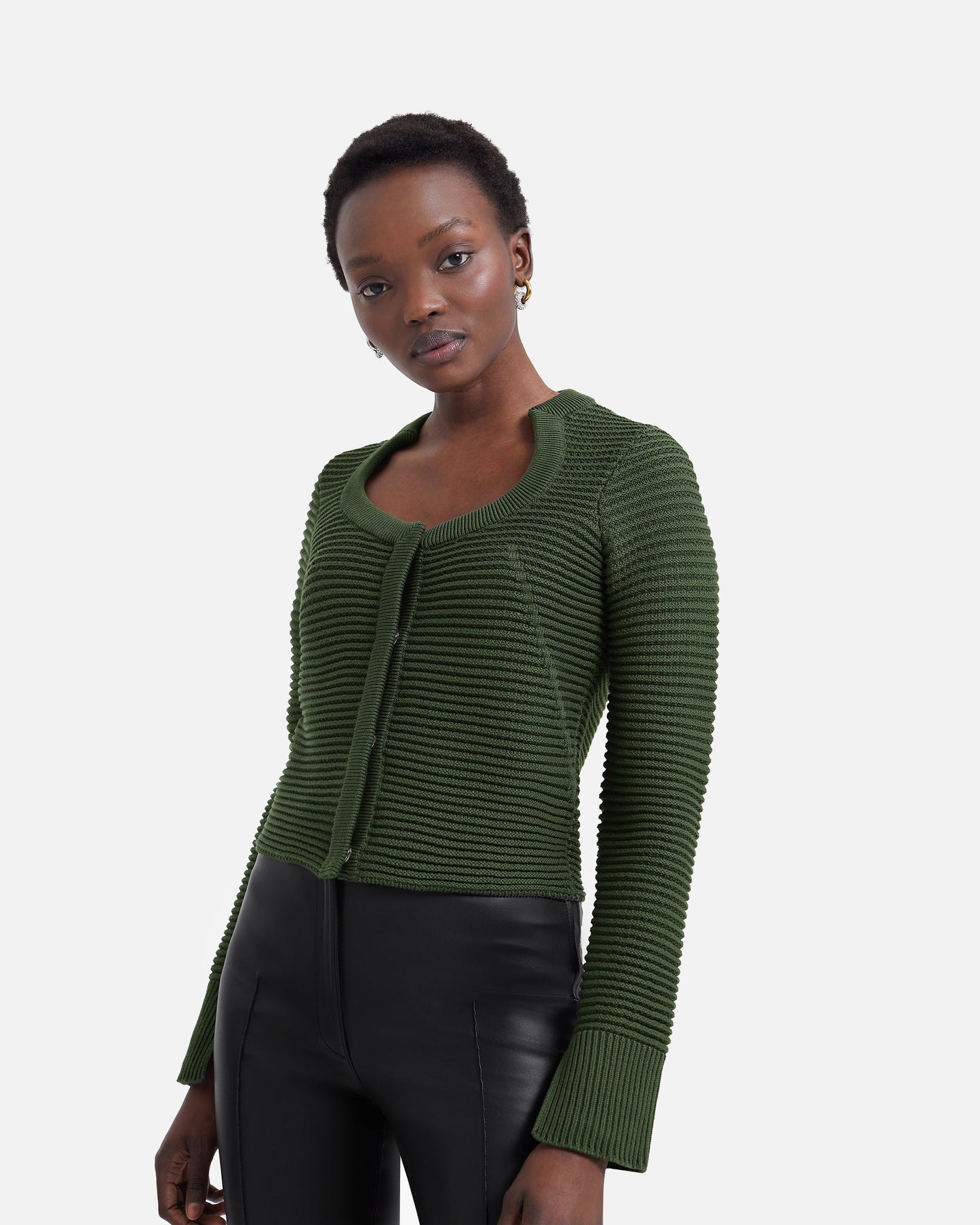 Karlotta Olive Crochet Jacket