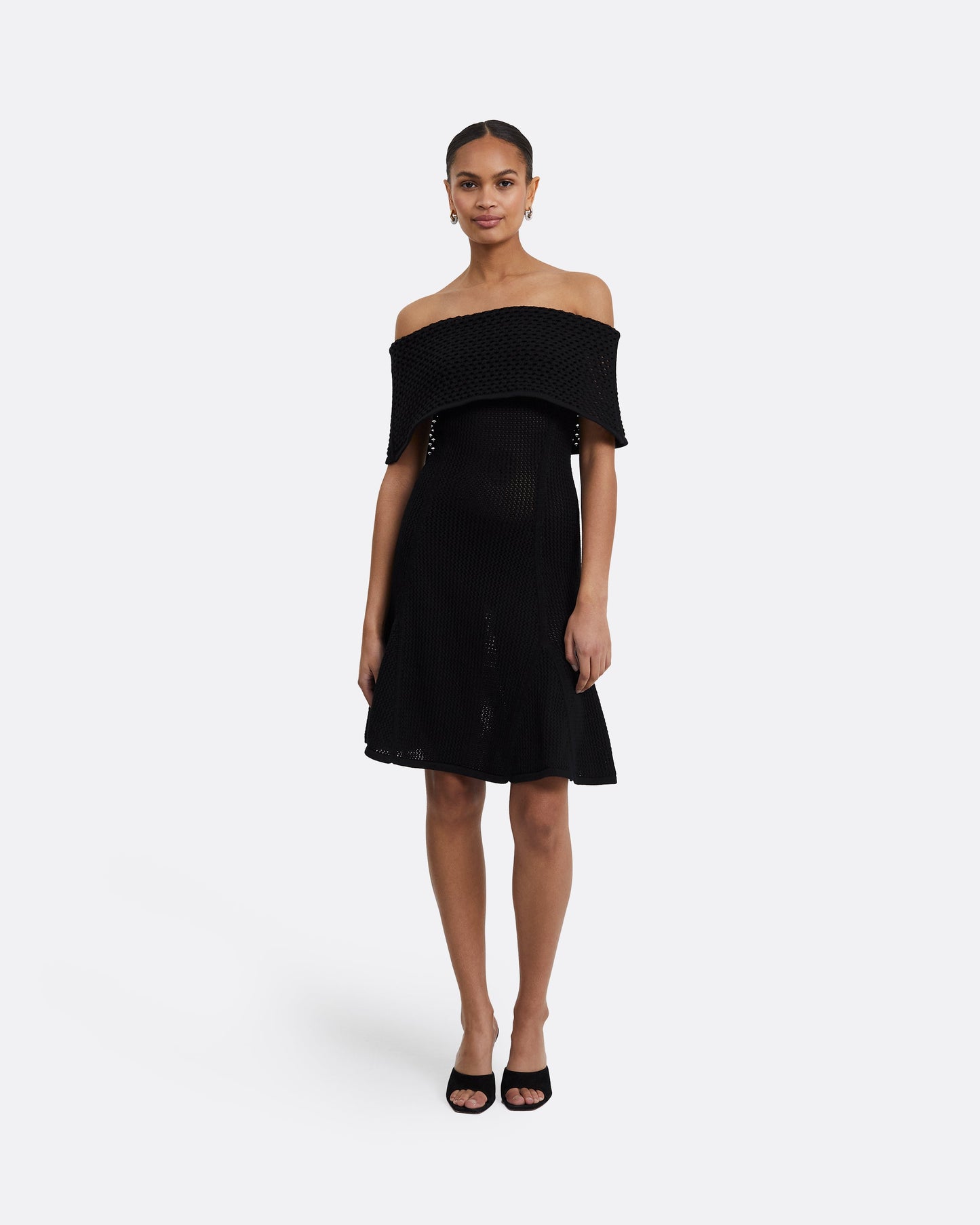 Kole Black Knit Short Dress