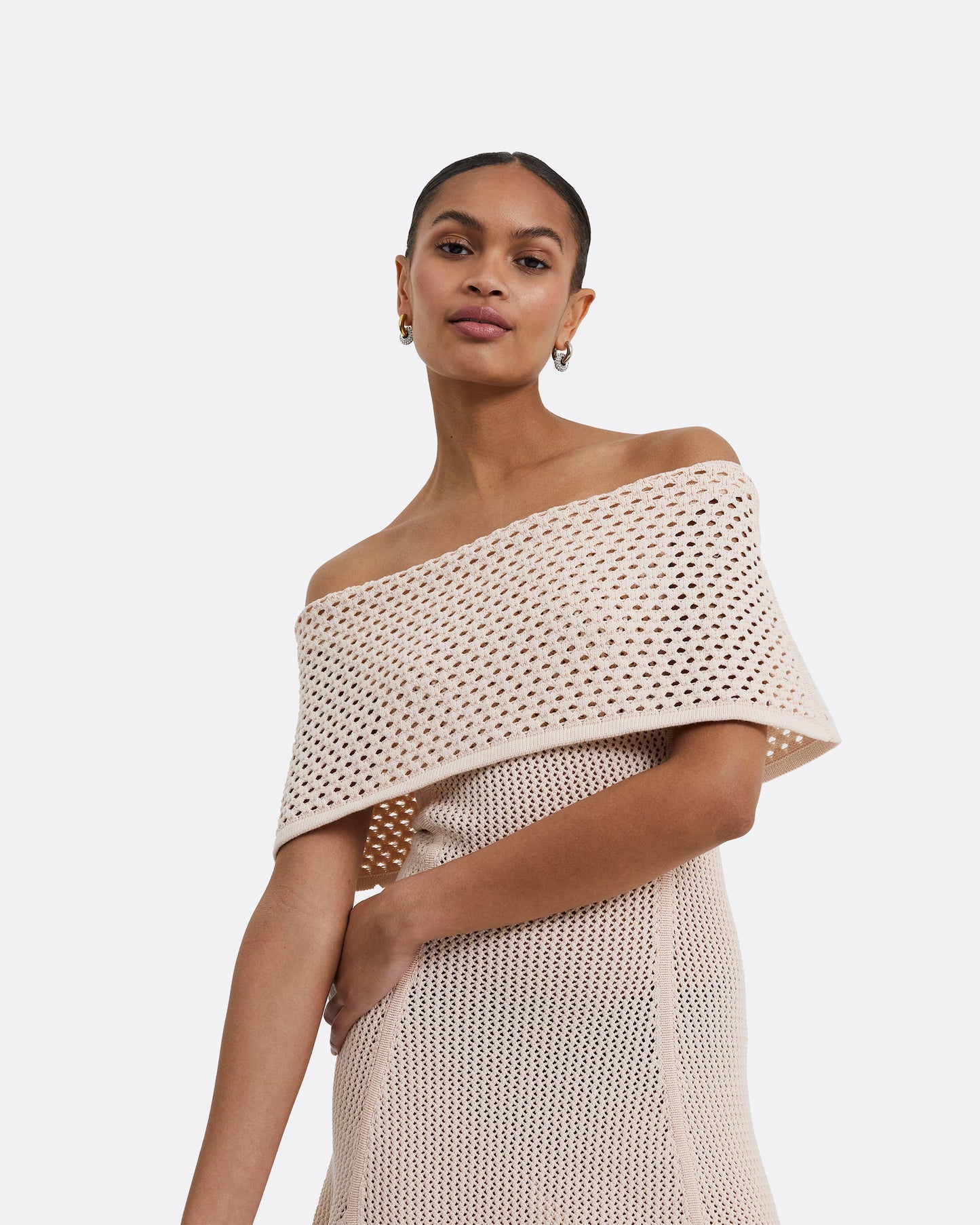 Kole Nouvelle Peach Knit Short Dress