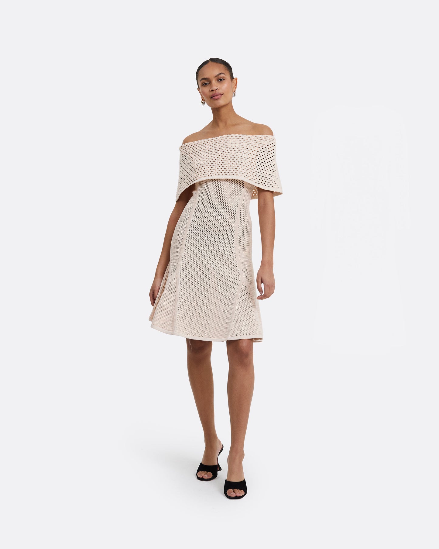 Kole Nouvelle Peach Knit Short Dress