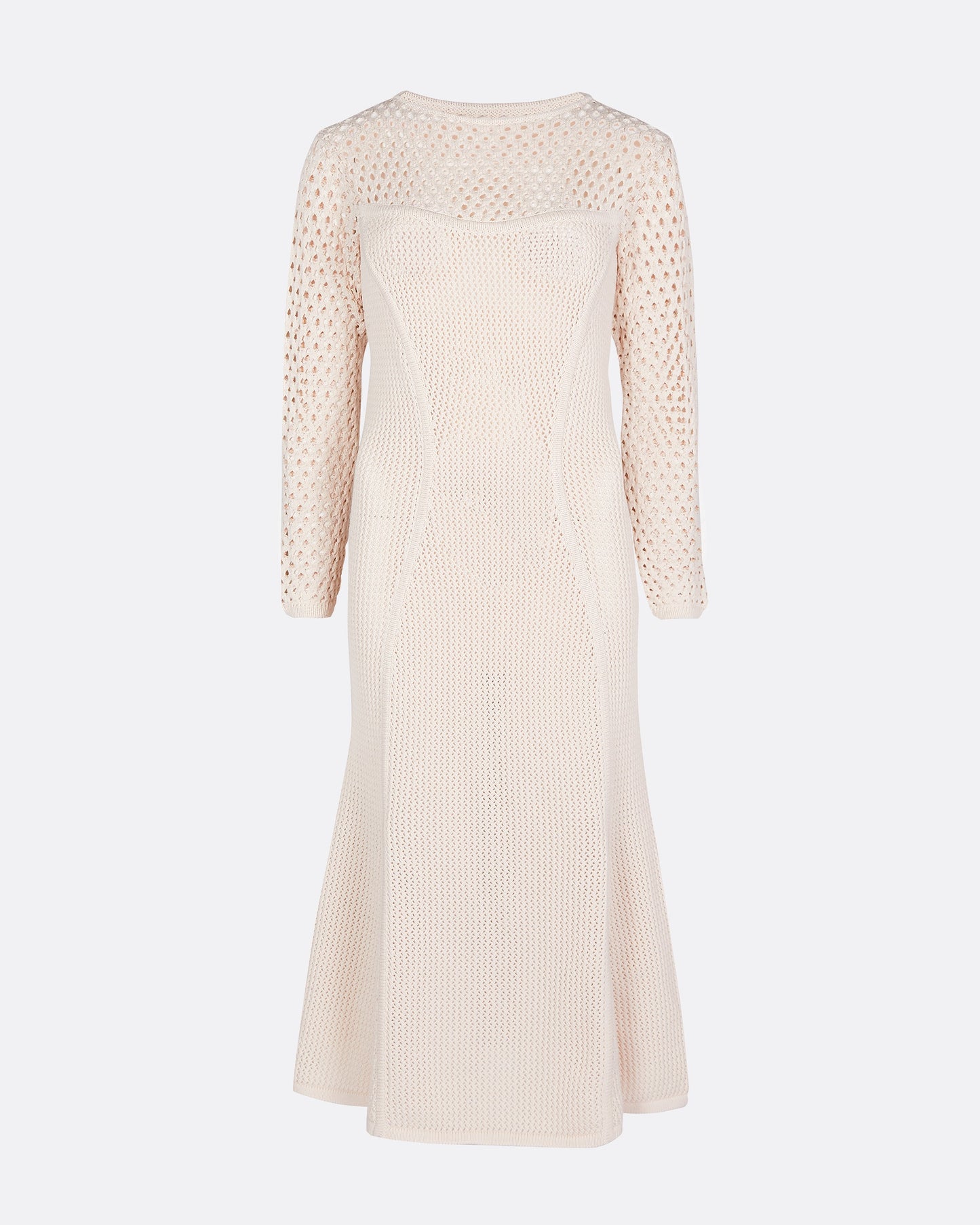 Klo Nouvelle Peach Knit Midi Dress