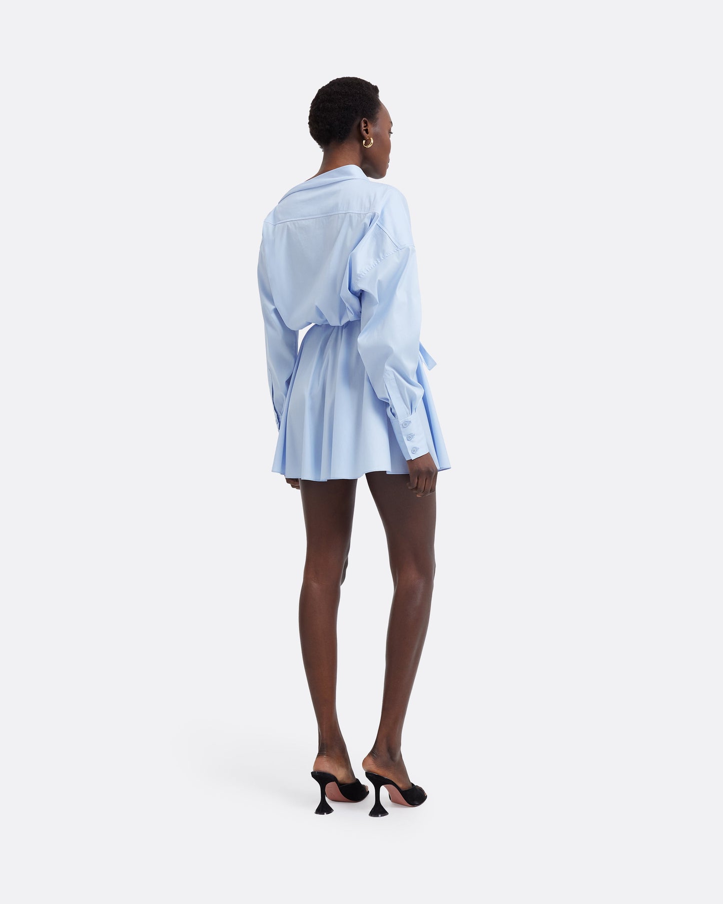 Dessie Blue Cotton Short Dress