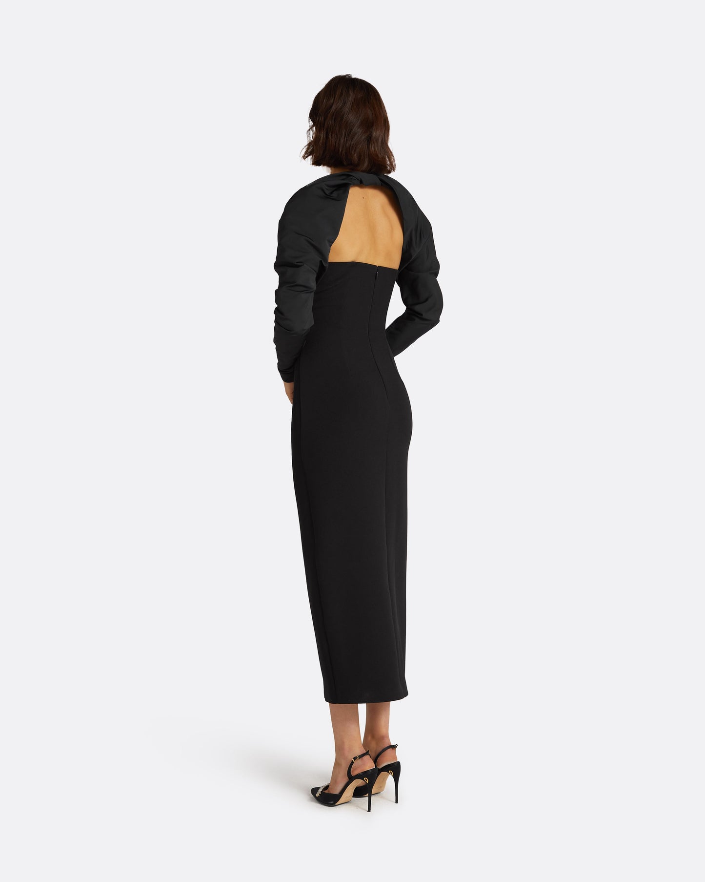 Romane Black Midi Dress