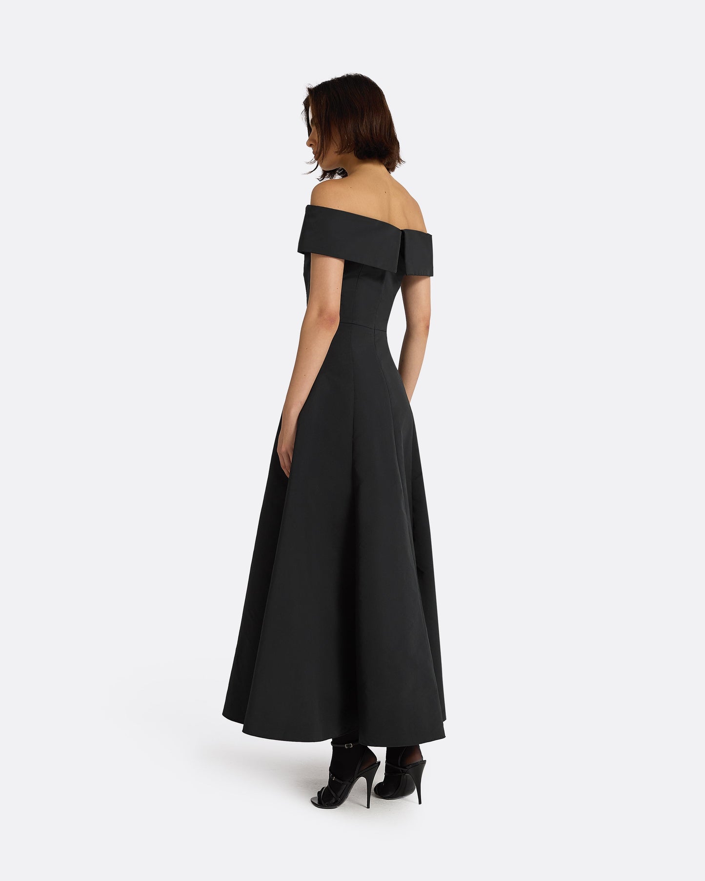 Kristiana Black Midi Dress