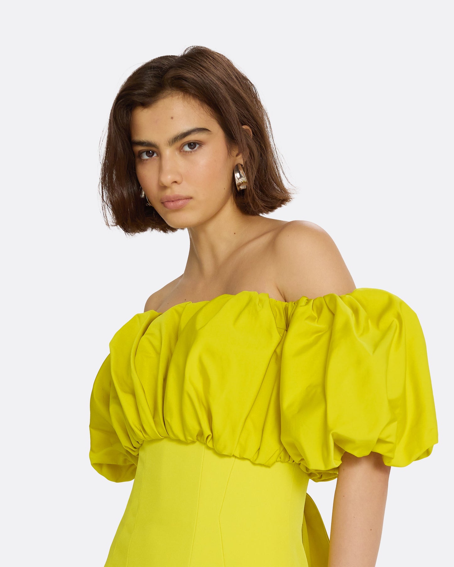 Lyana Chartreuse Short Dress