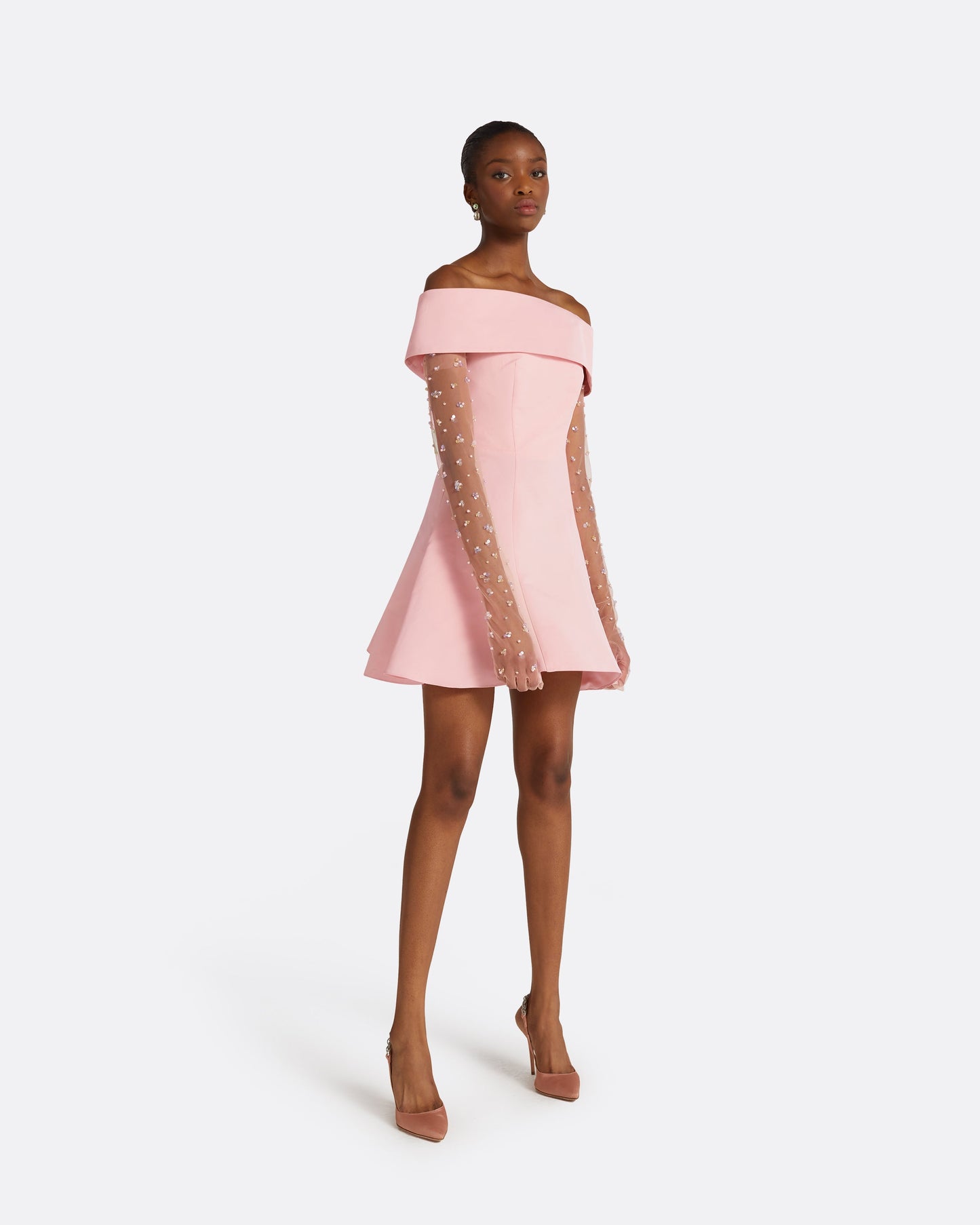 Krissty Peony Blush Mini Dress