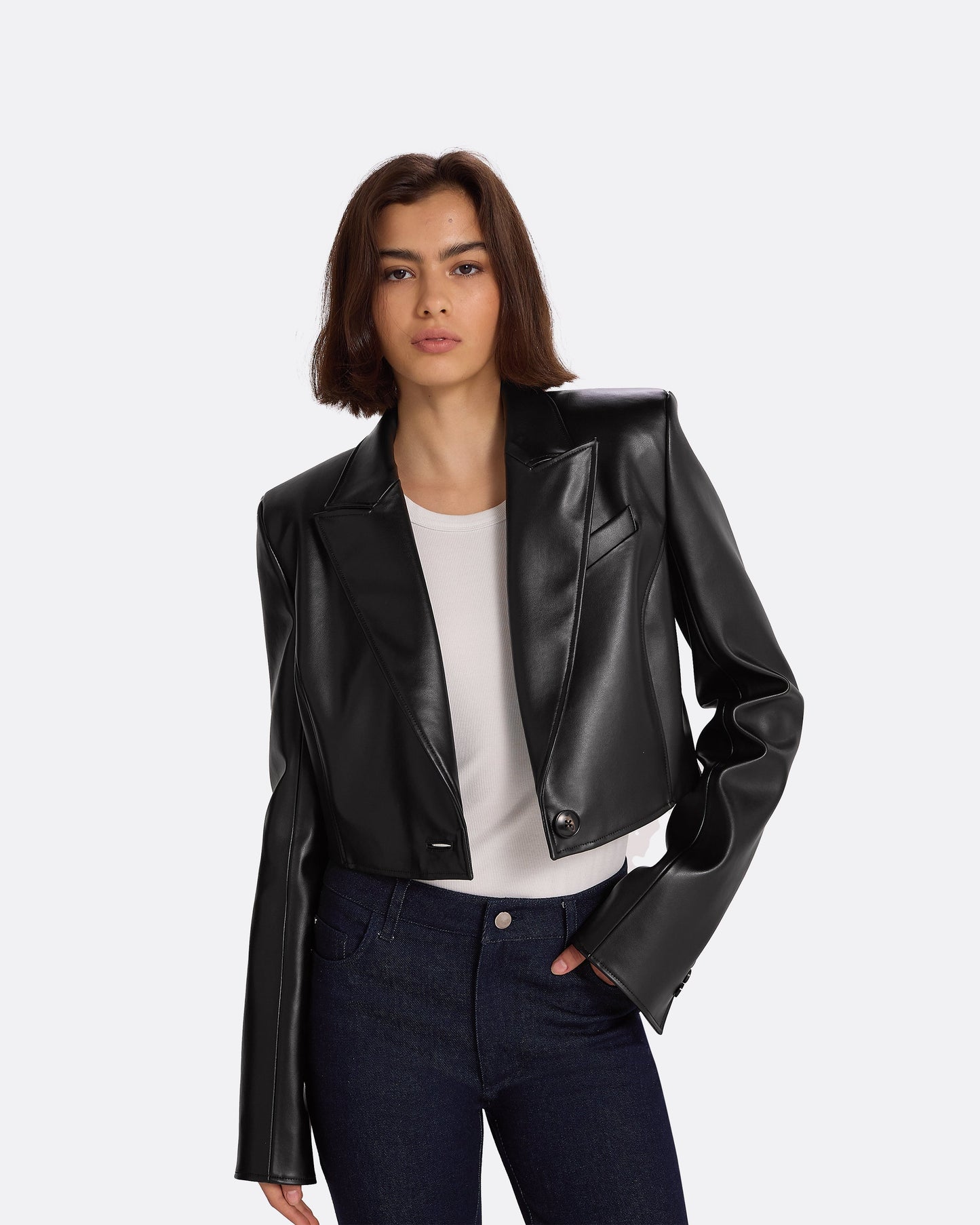 Craine Black Vegan Leather Jacket