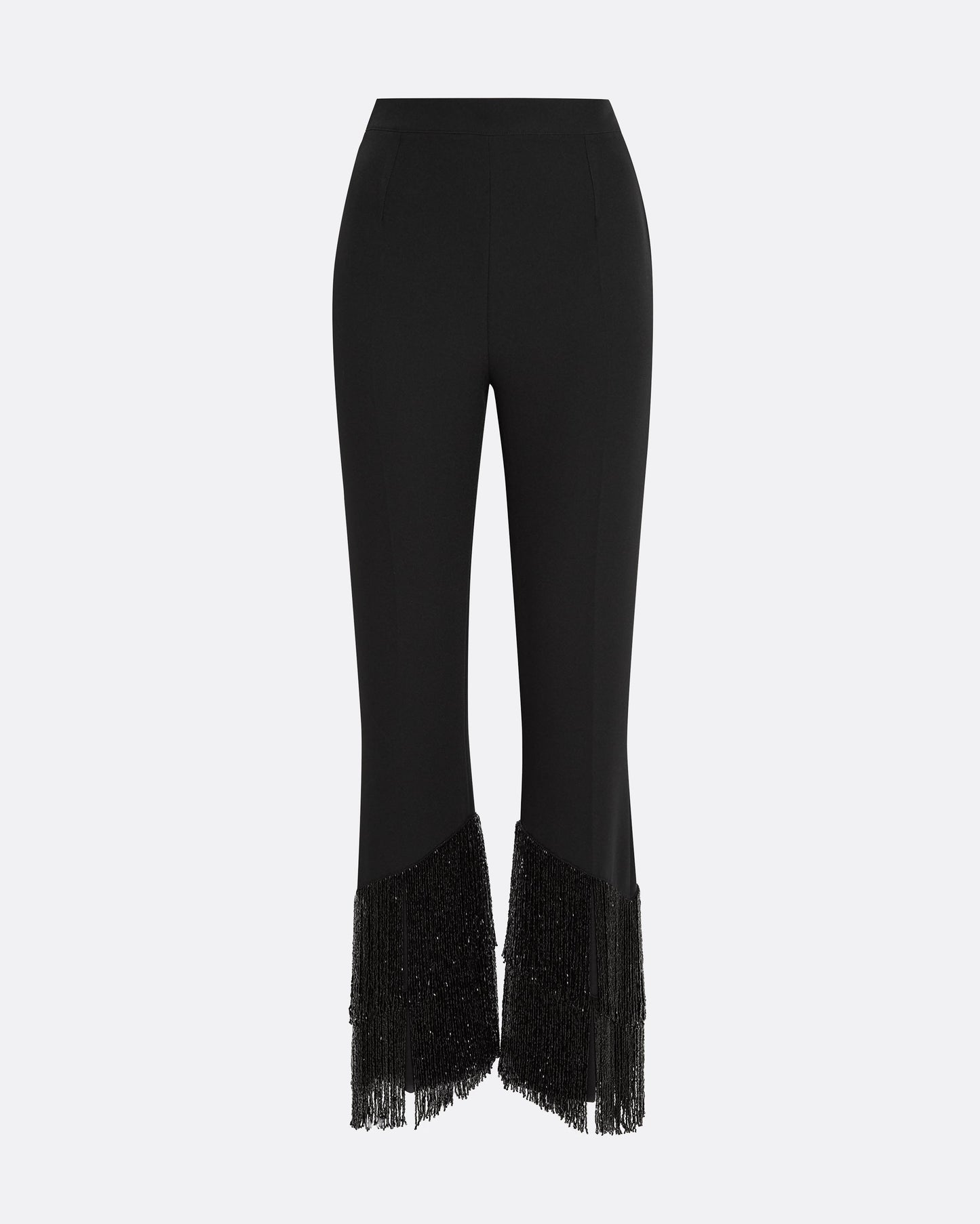 Mari Black Deco Fringe Trousers