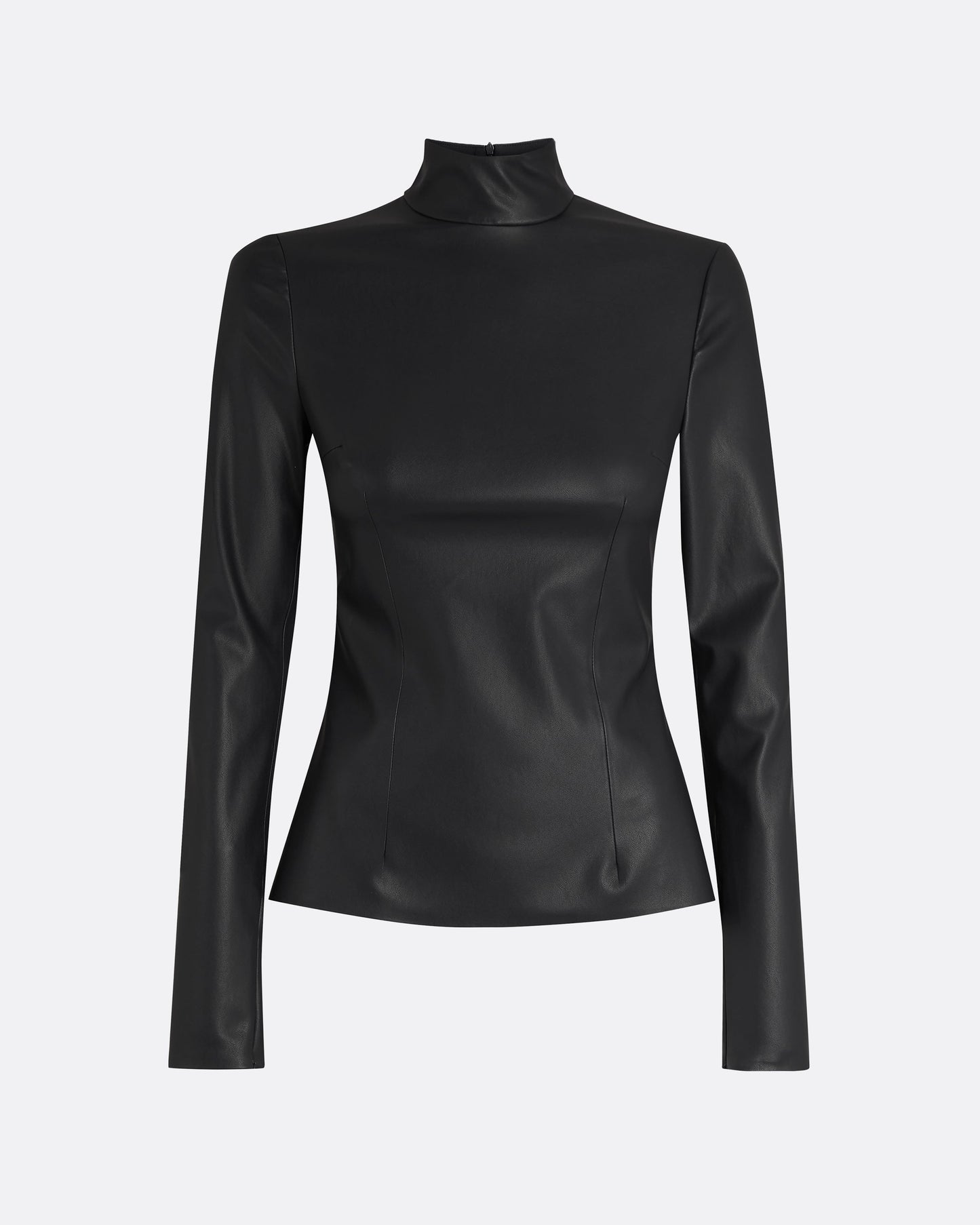 Trace Black Vegan Leather Top