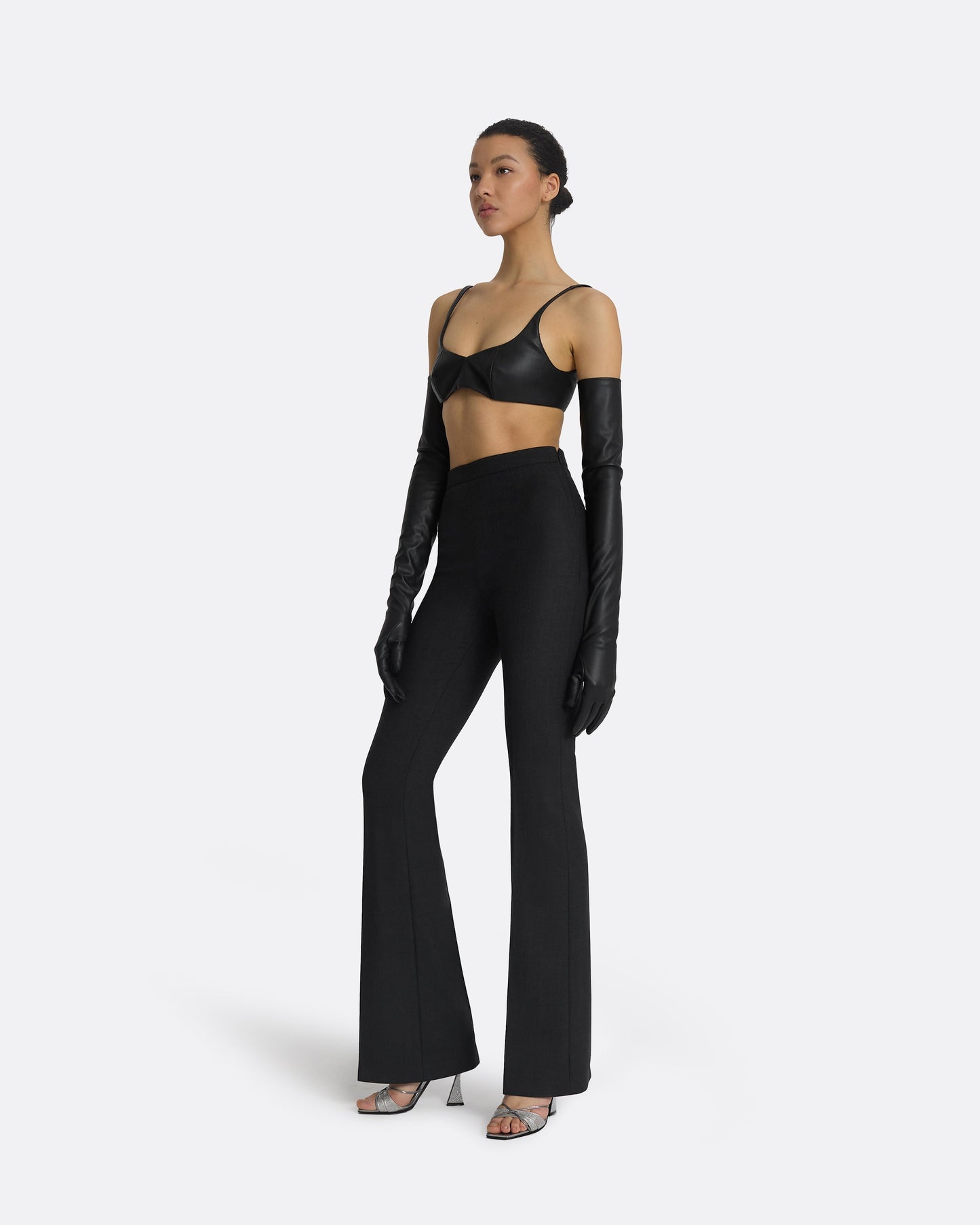 Sophe Black Vegan Leather Top