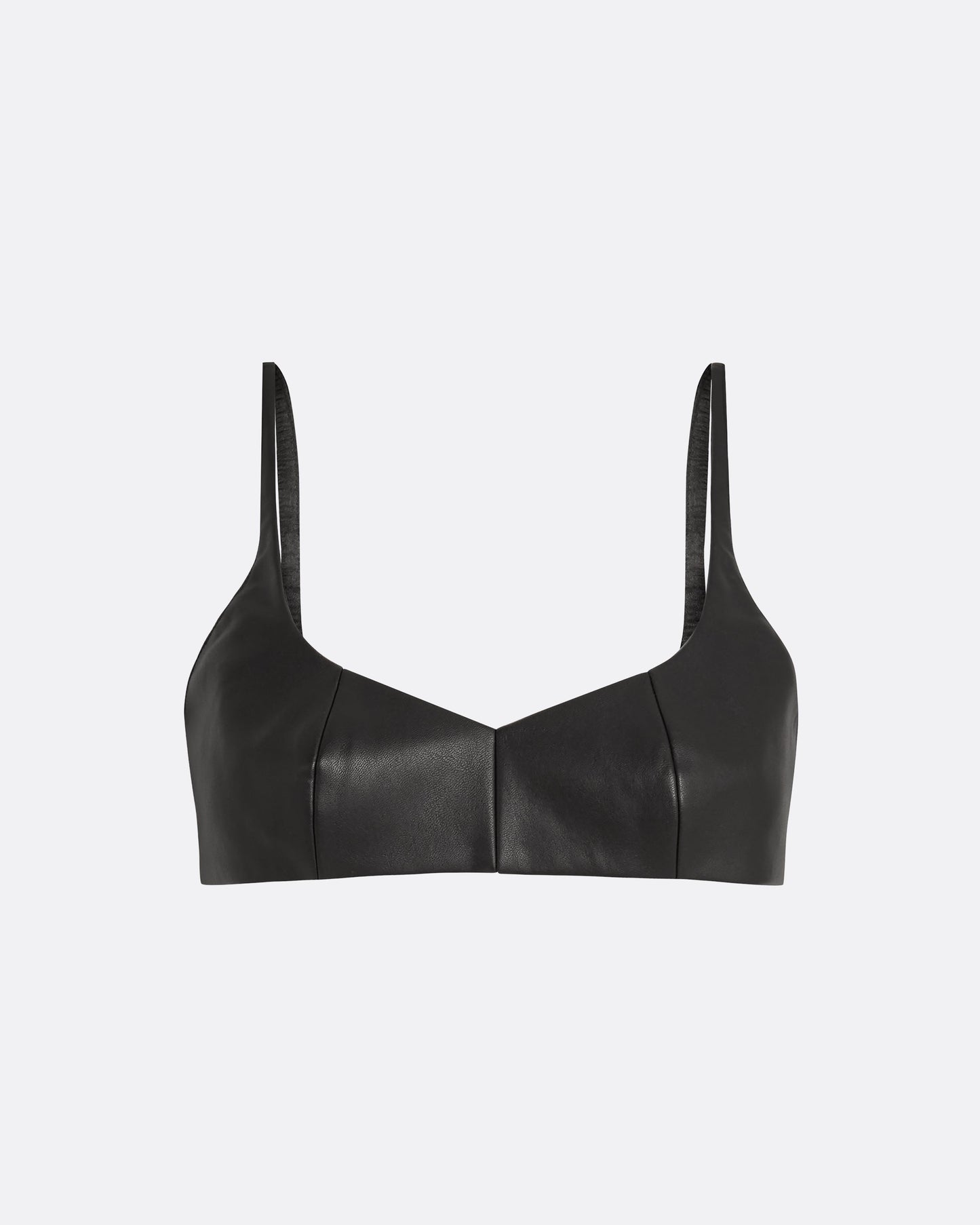 Sophe Black Vegan Leather Top