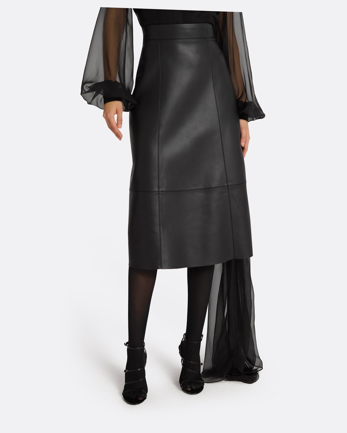 Mathilde Black Vegan Leather Skirt