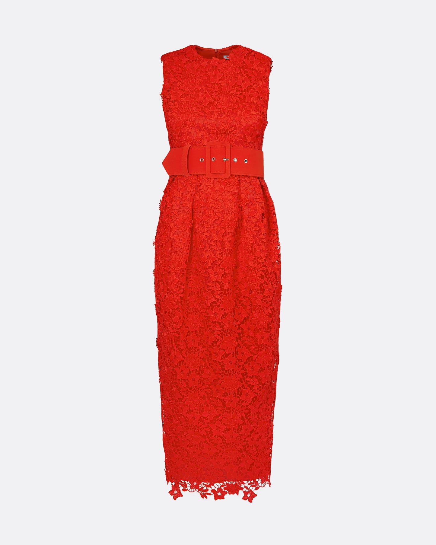 Alani Lacquer Red Midi Dress