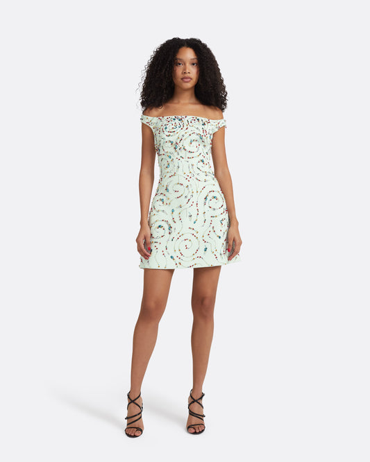 Josefine Spearmint Short Dress