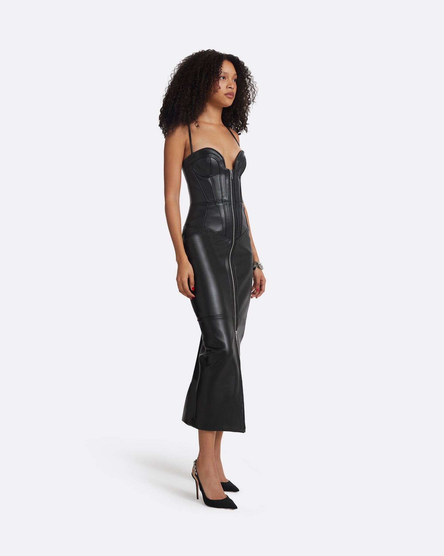 Chelle Black Midi Dress