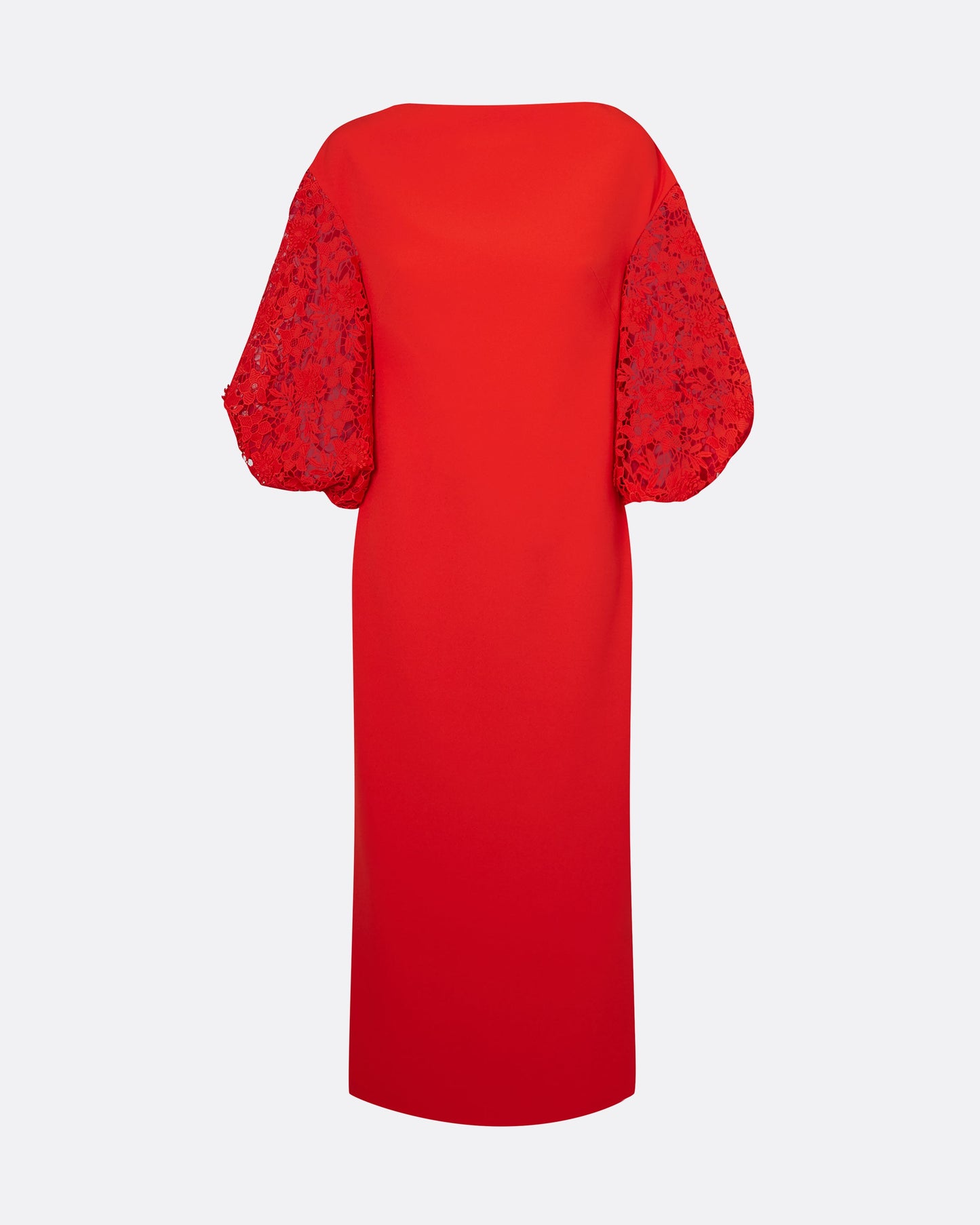 Amiee Lacquer Red Midi Dress