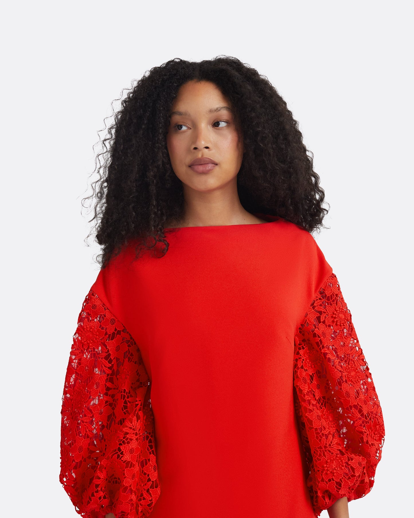 Amiee Lacquer Red Midi Dress