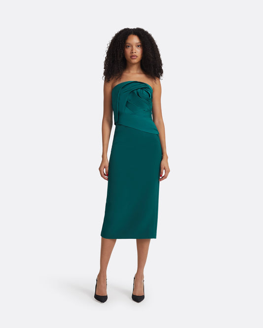 Arla Alpine Green Midi Dress