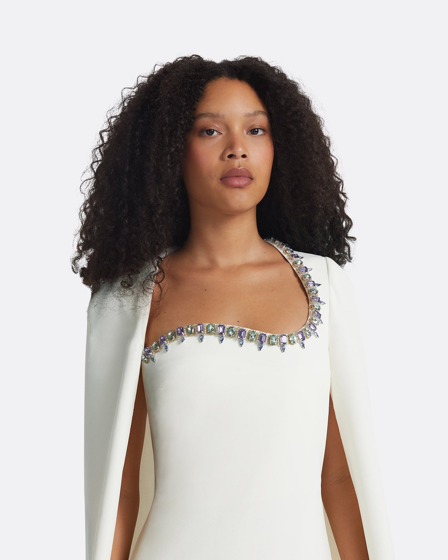 Mattia Ivory Long Dress