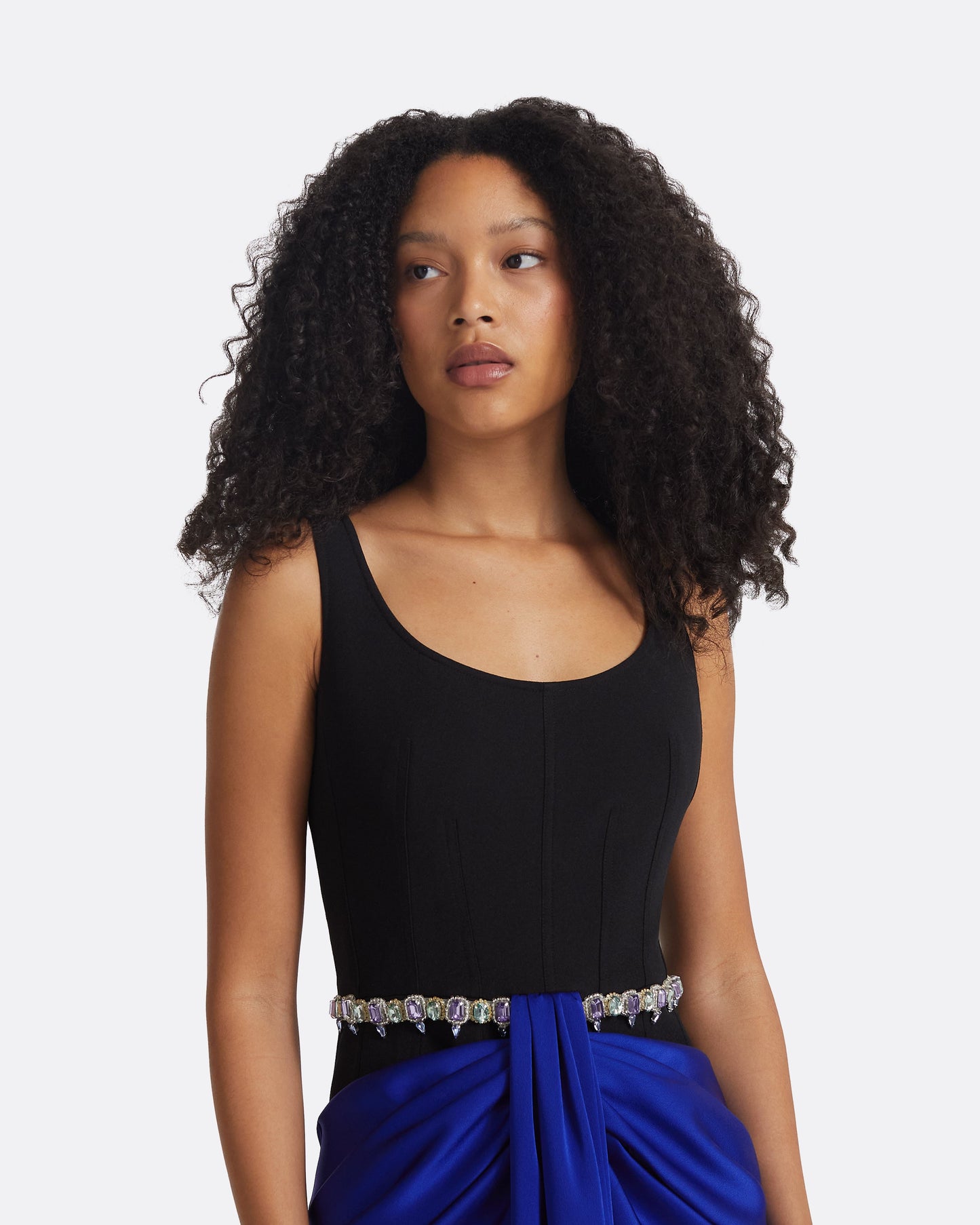 Marlena Embroidered Marrakech & Black Long Dress