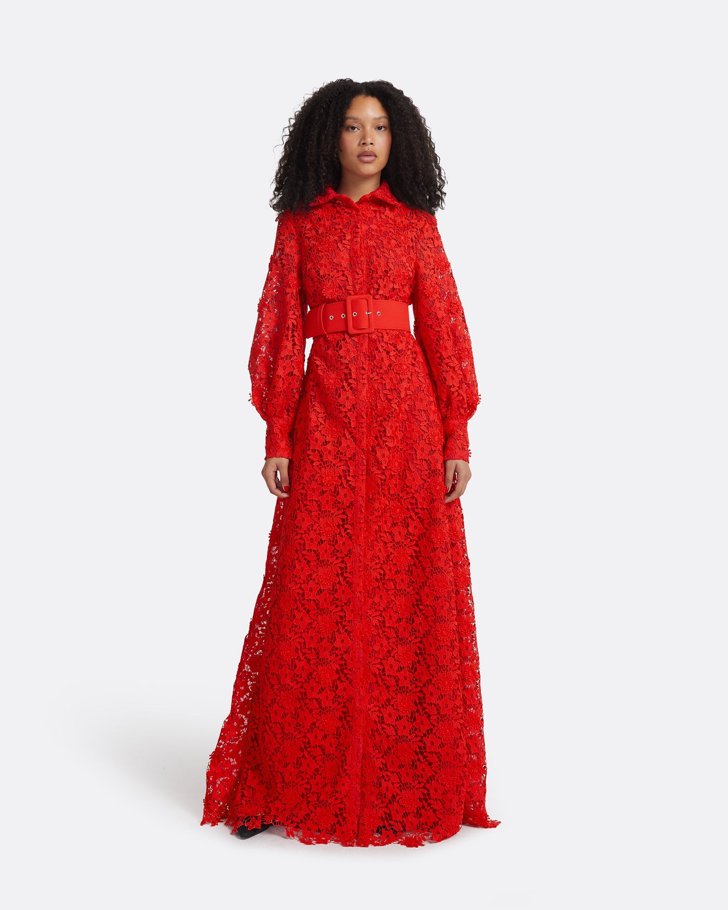 Salma Lacquer Red Long Dress