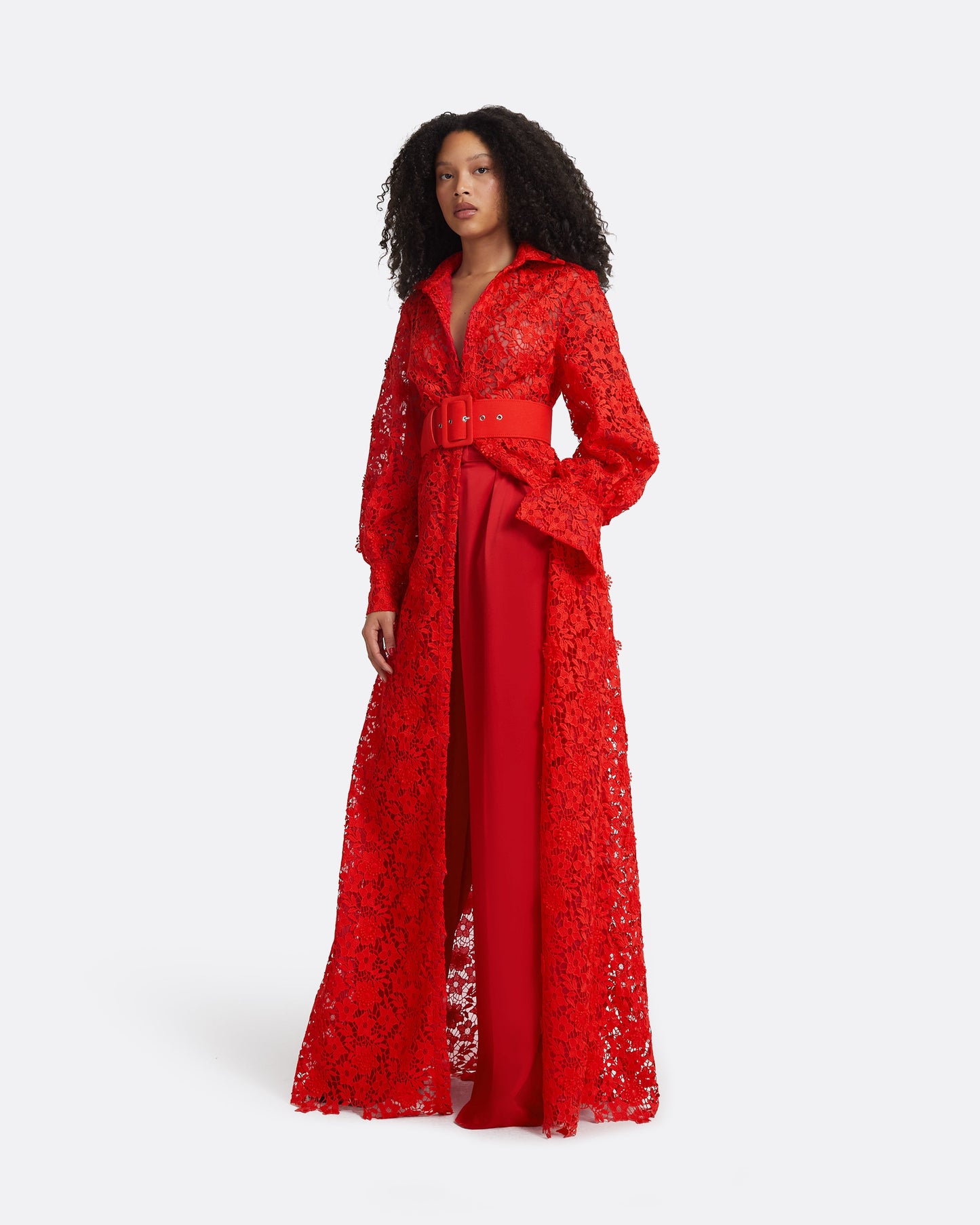 Salma Lacquer Red Long Dress