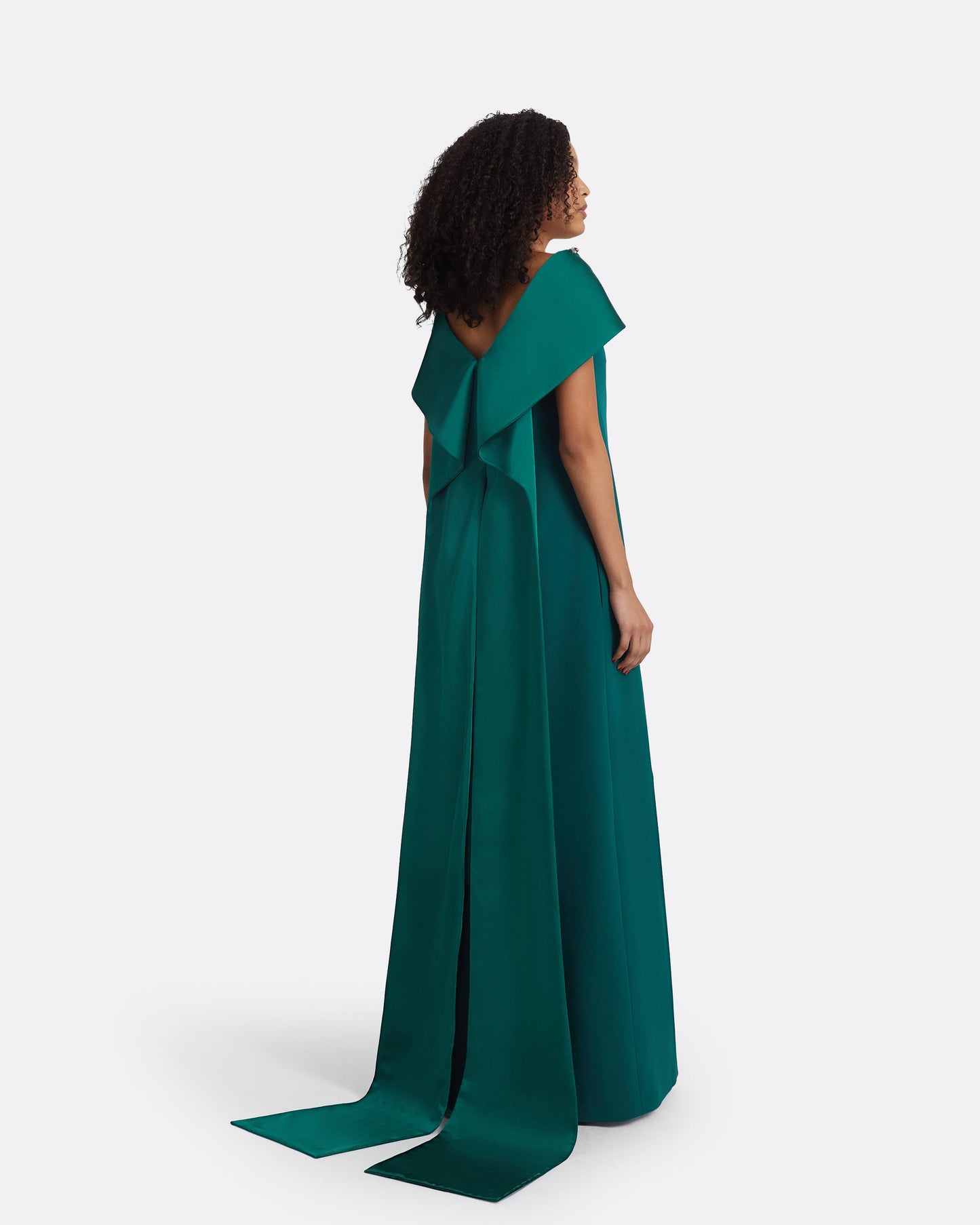 Sallie Alpine Green Embroidered Long Dress