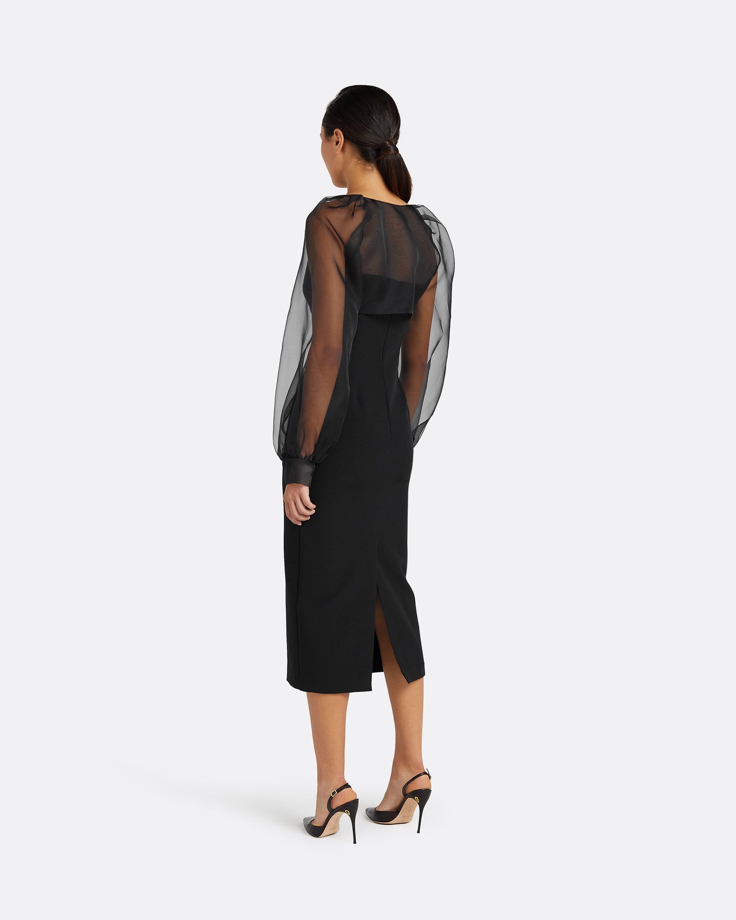 Catalina Black Midi Dress