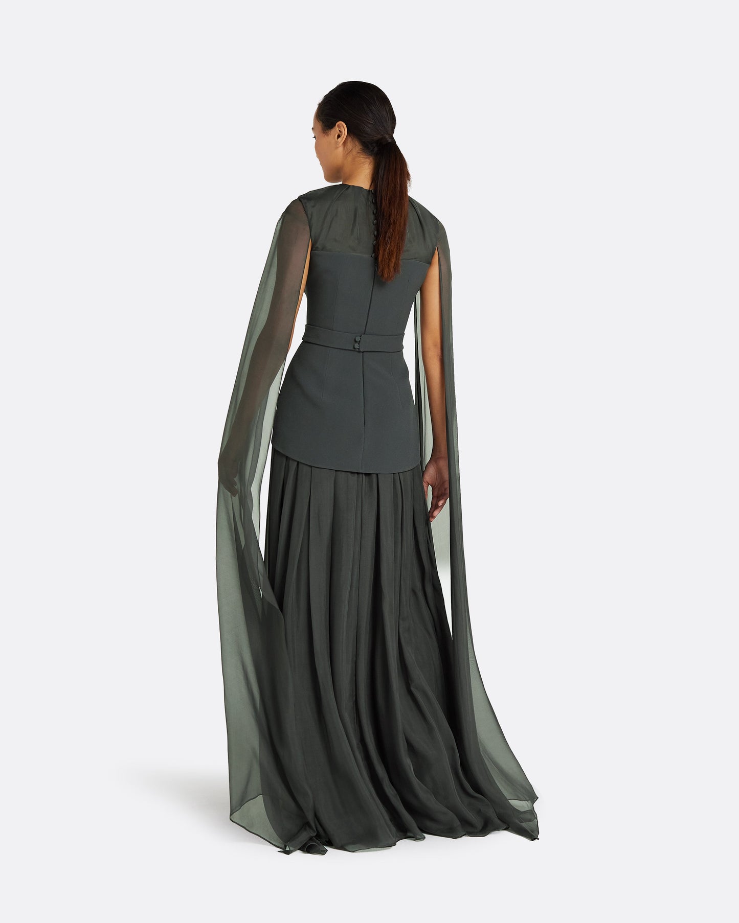 Gloria Graphite Long Dress