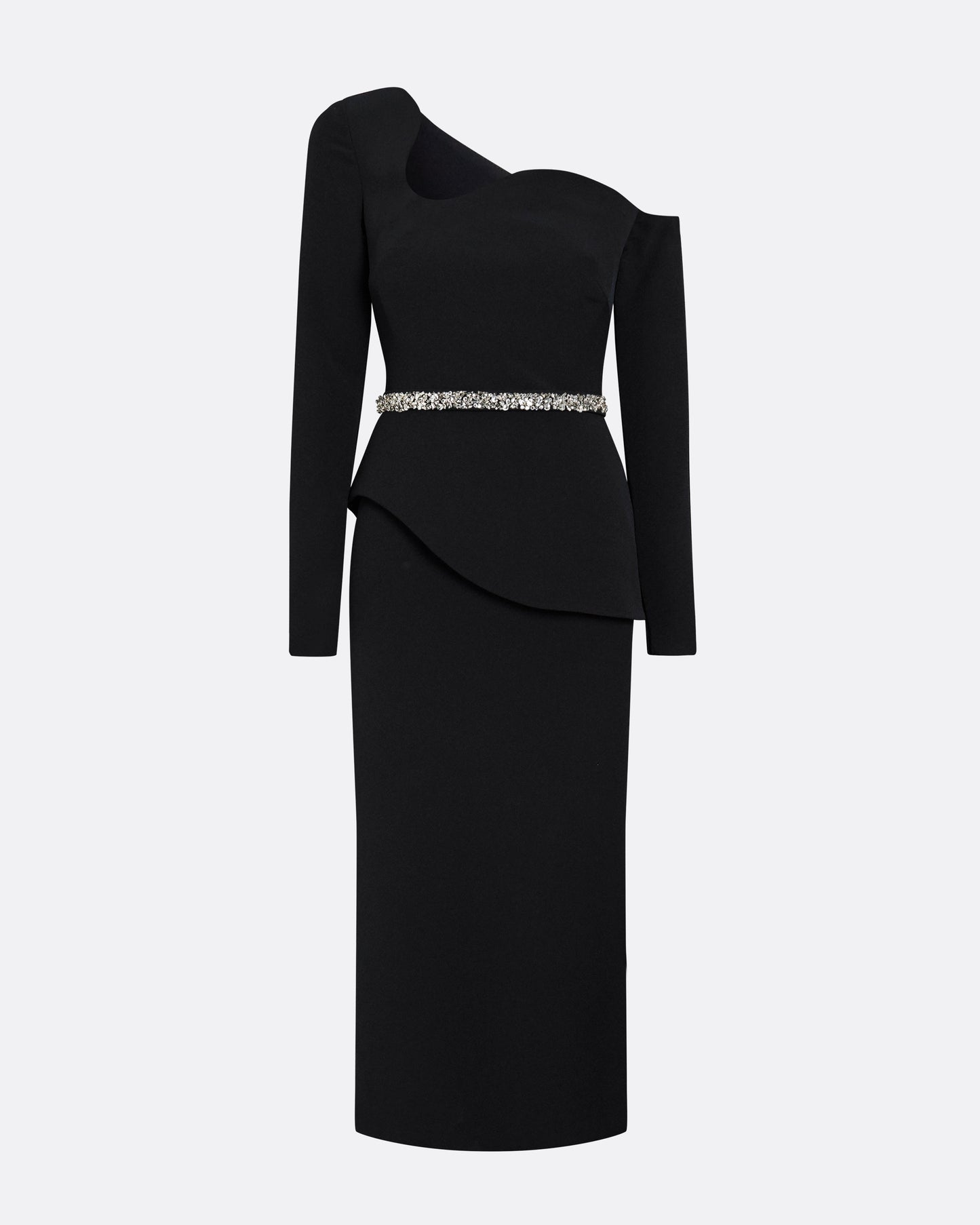 Constanza Black Midi Dress
