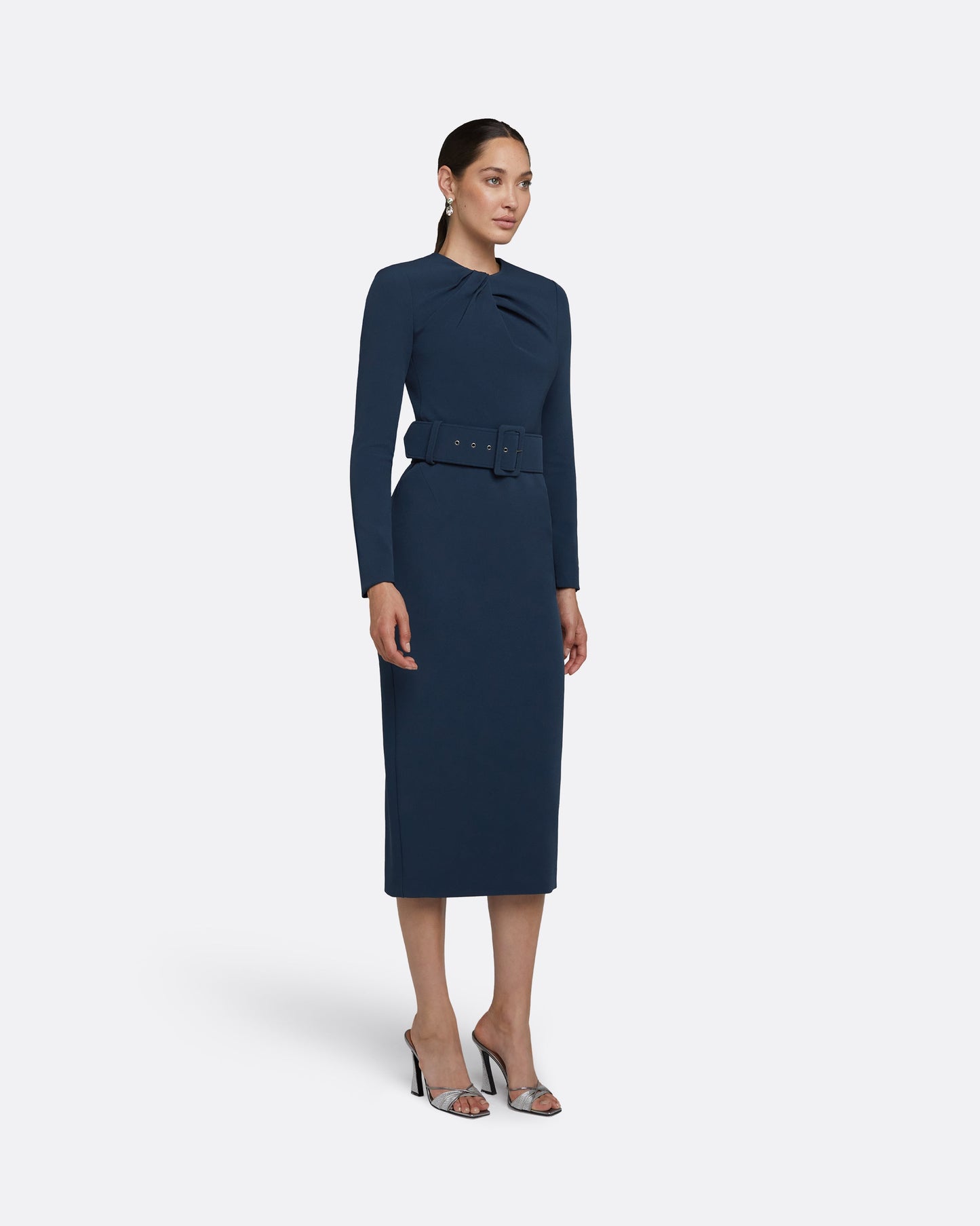 Brunna Ink Blue Midi Dress
