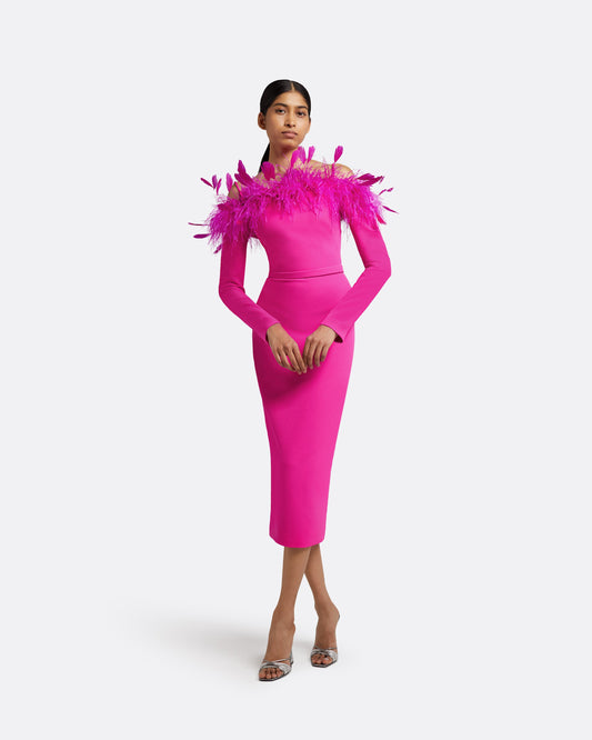 Vittoria Wild Strawberry Midi Dress