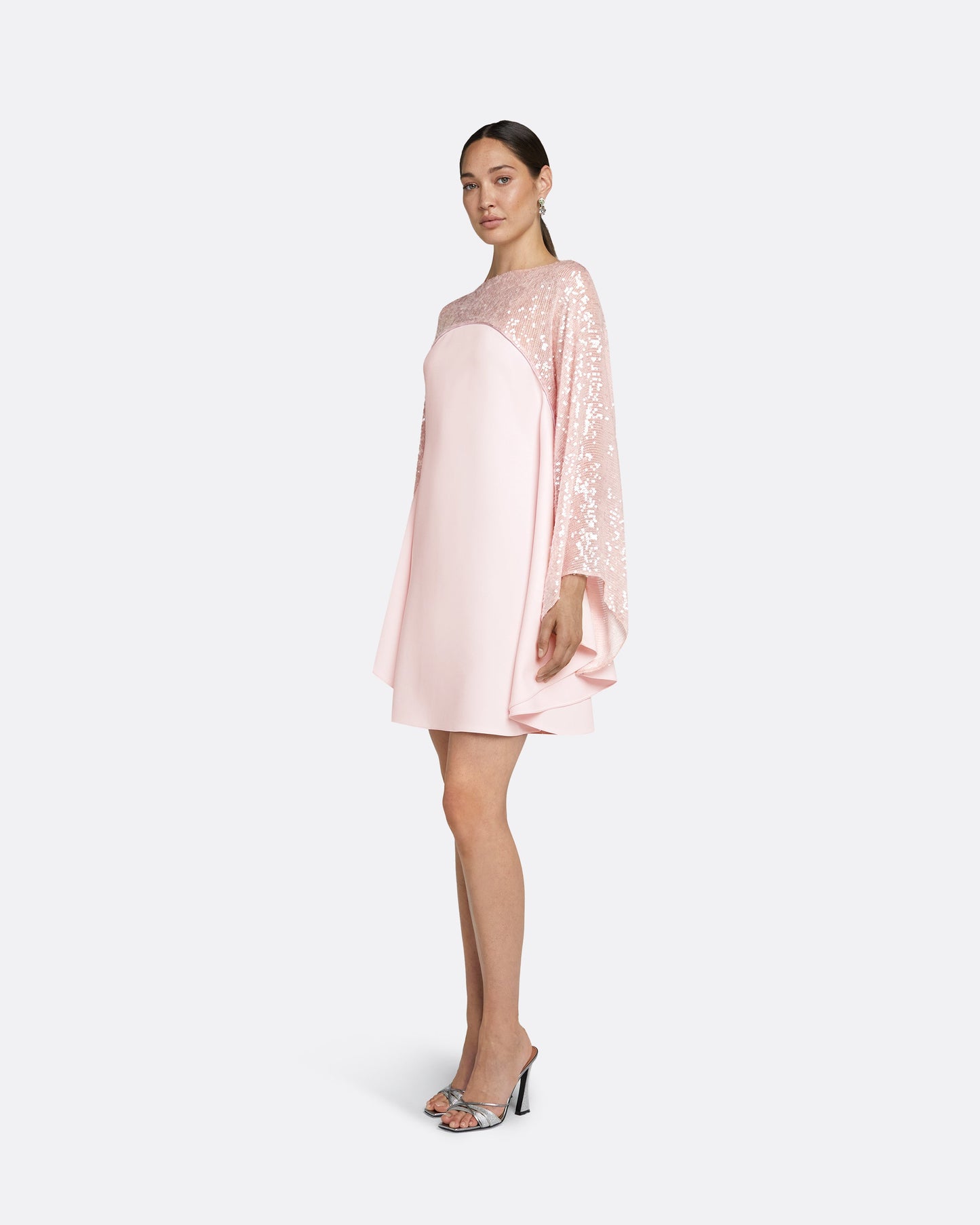 Almana Barely Pink Short Dress