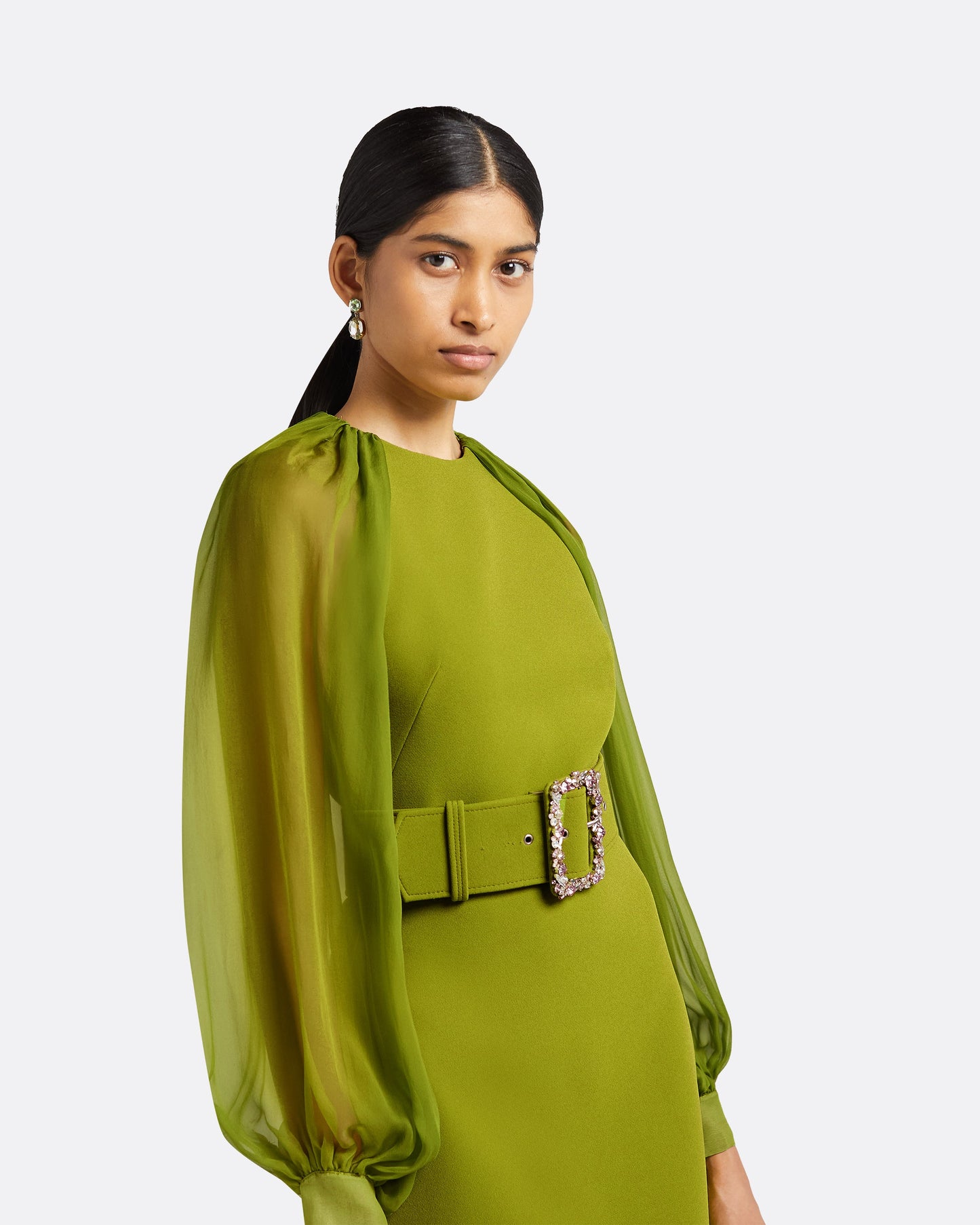 Viola Woodbine Midi Dress