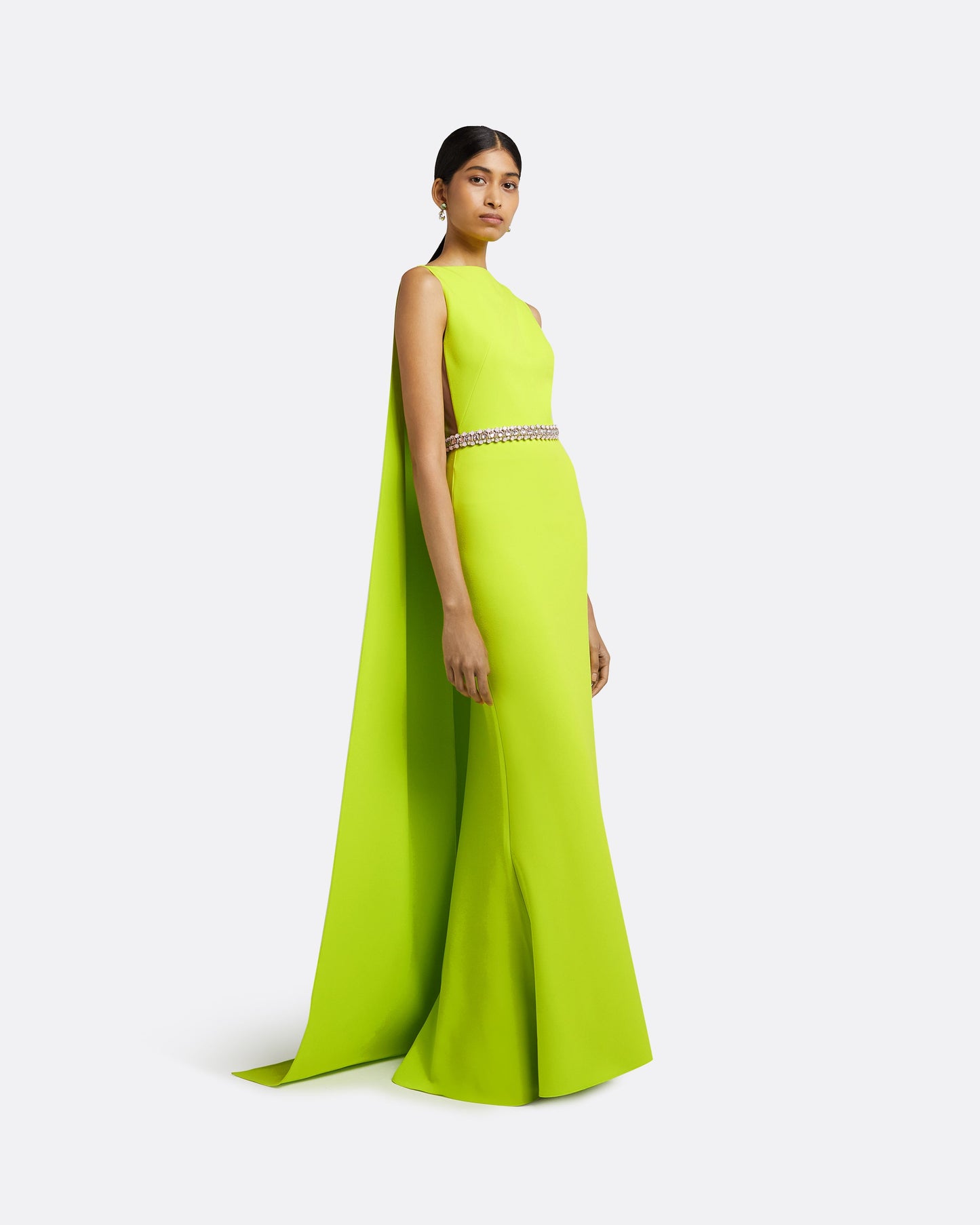 Ginevra Tendershoots Long Dress With Embroidered Belt