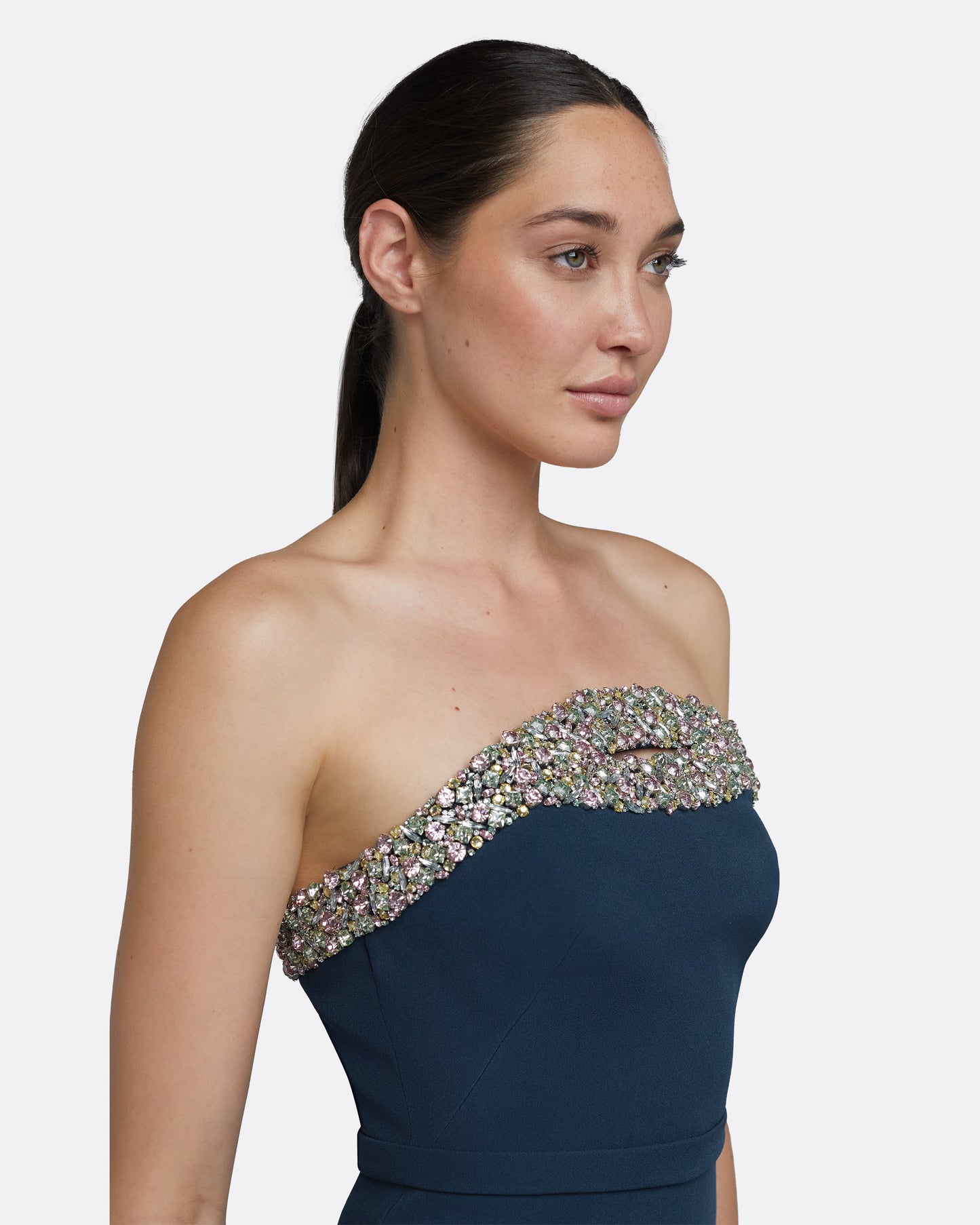 Donatella Ink Blue Long Dress