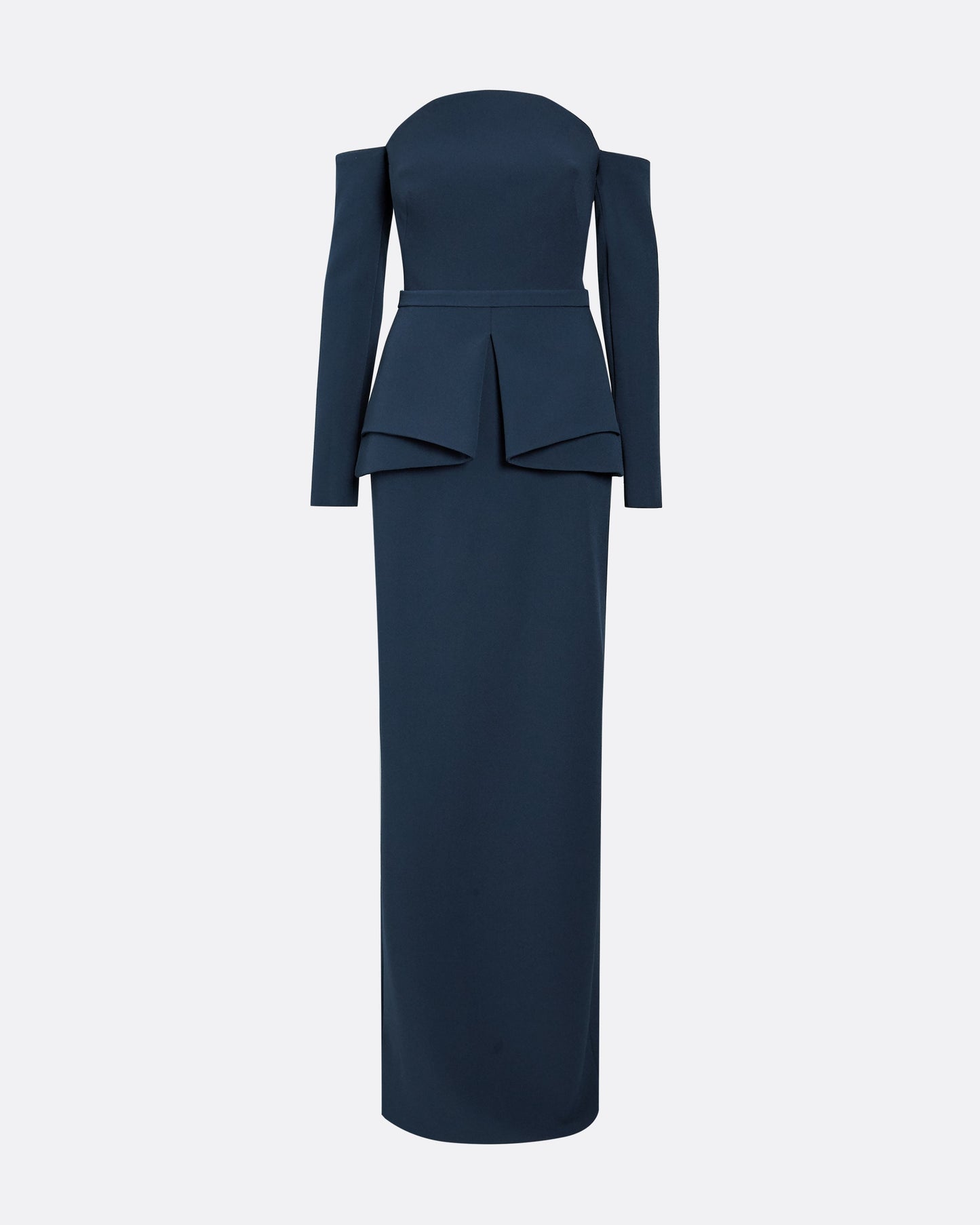 Giuliana Ink Blue Long Dress