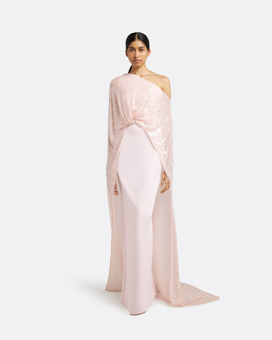 Cadenza Barely Pink Long Dress
