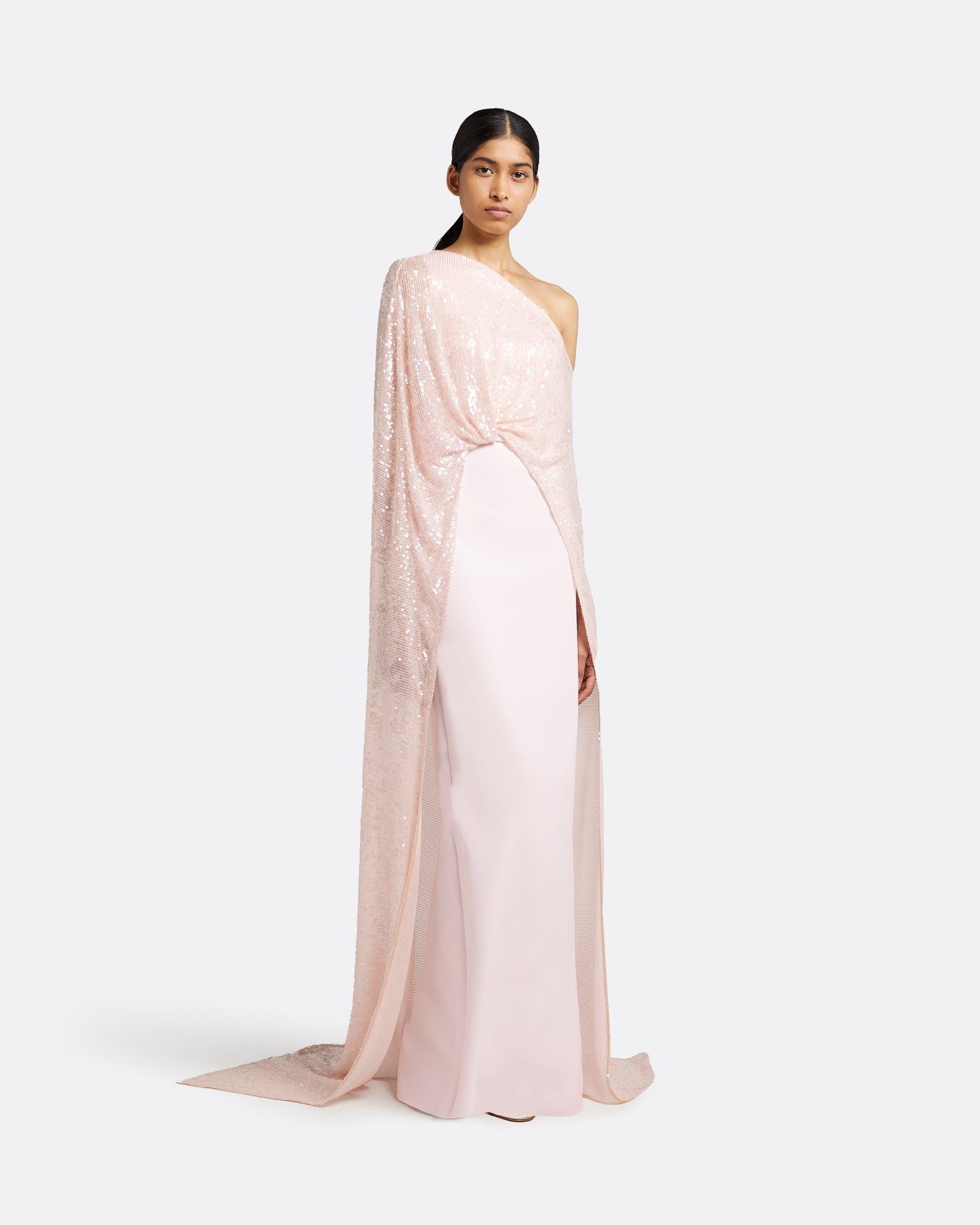 Cadenza Barely Pink Long Dress