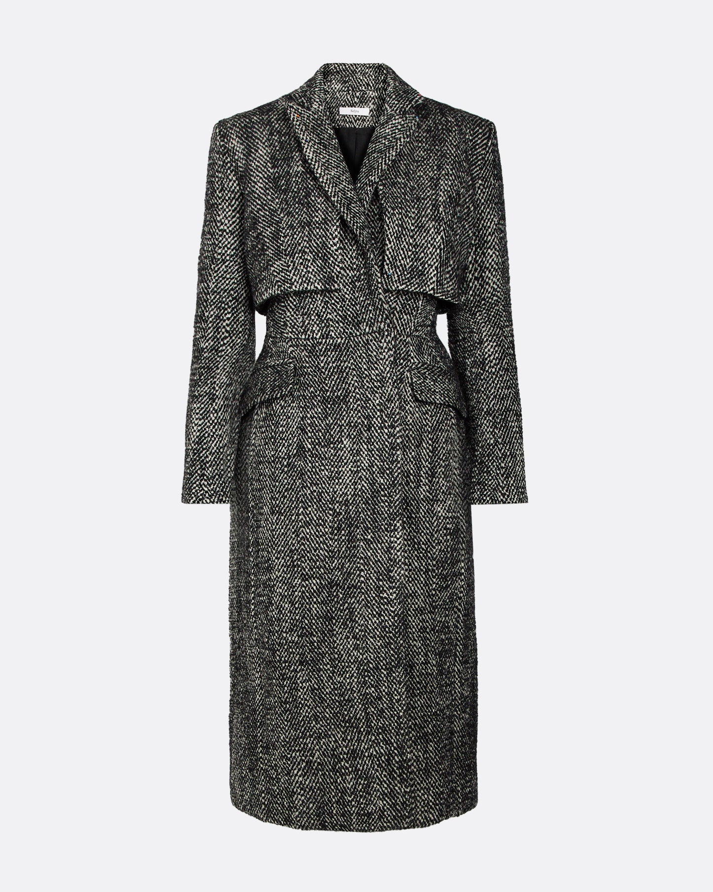Ennis Black Wool Coat