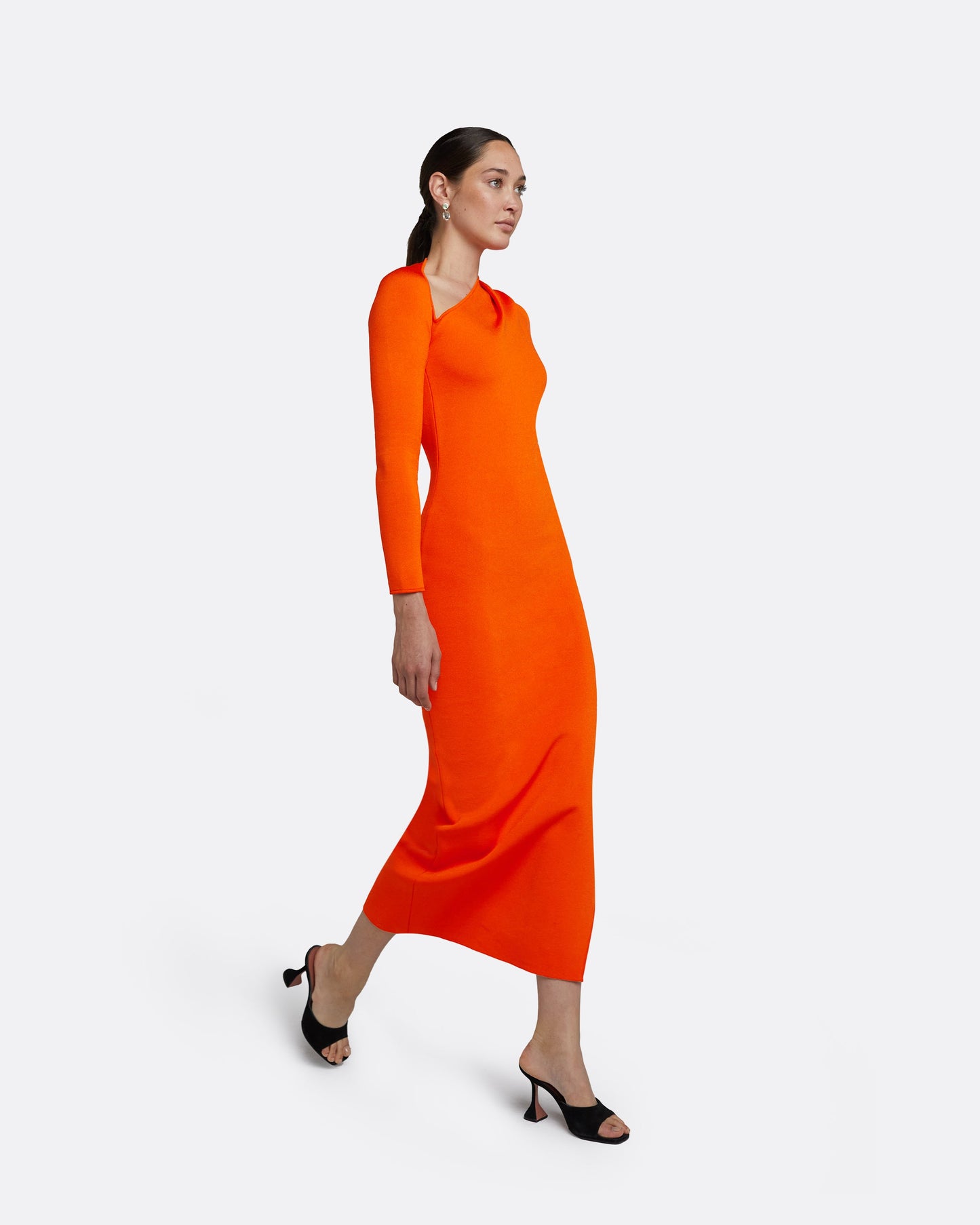 Leonie Flame Knit Midi Dress