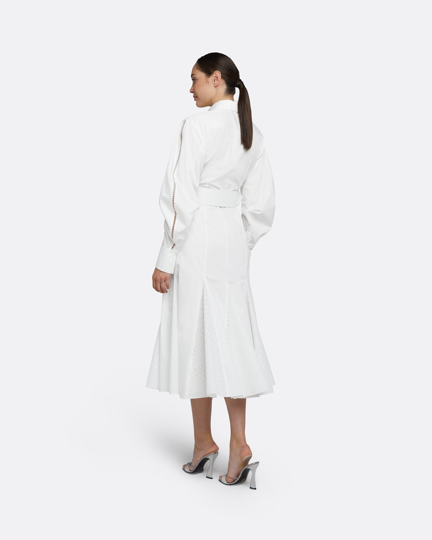 Evie Ivory Cotton Midi Dress