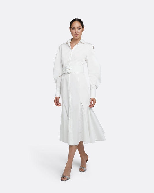 Evie Ivory Cotton Midi Dress