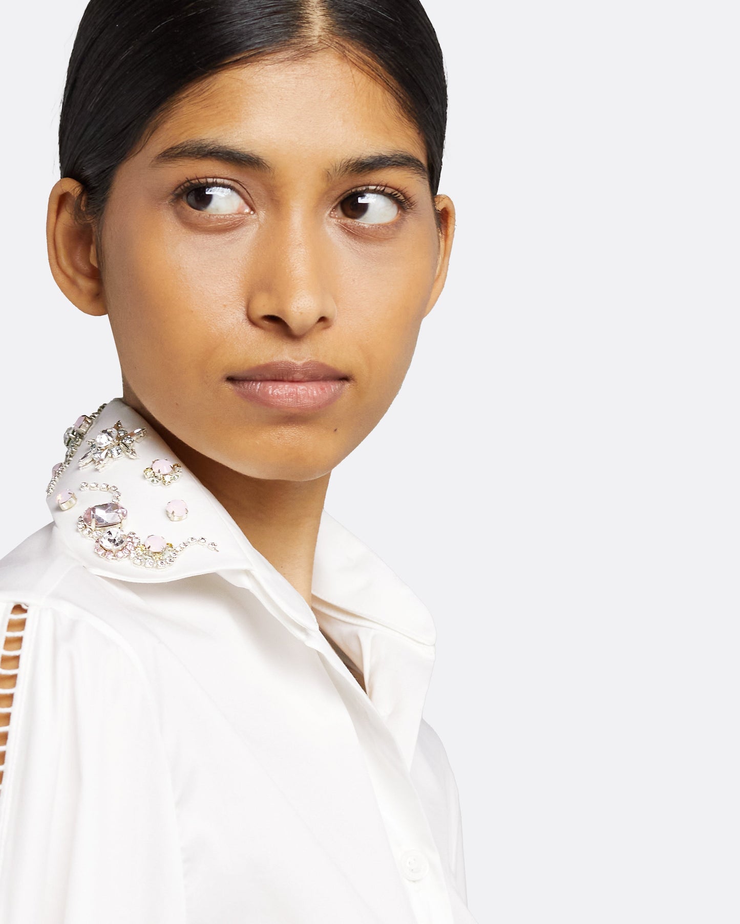 Kathryn Embroidered Ivory Top