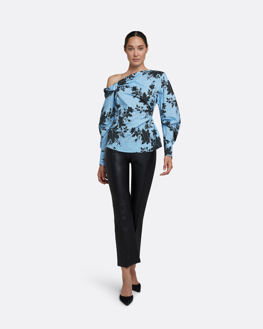 Jo Pale Blue & Black Top