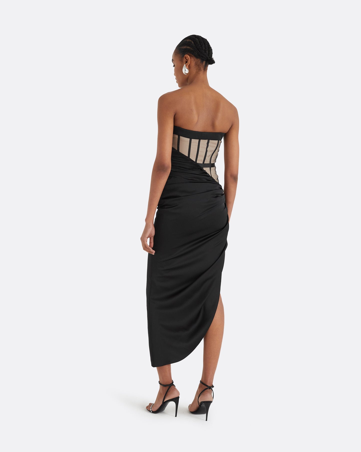 Ames Black Midi Dress