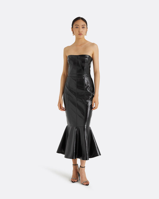 Hensley Black Midi Dress