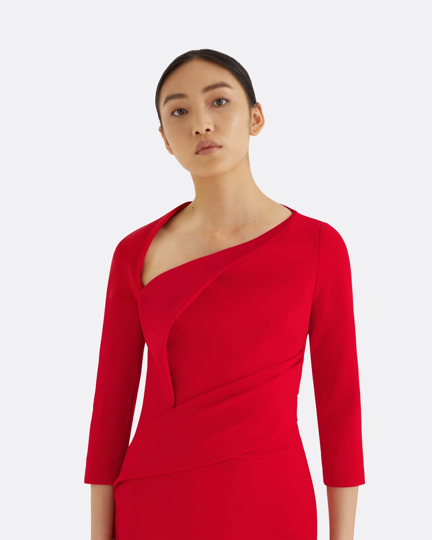 Duan Cherry Red Midi Dress